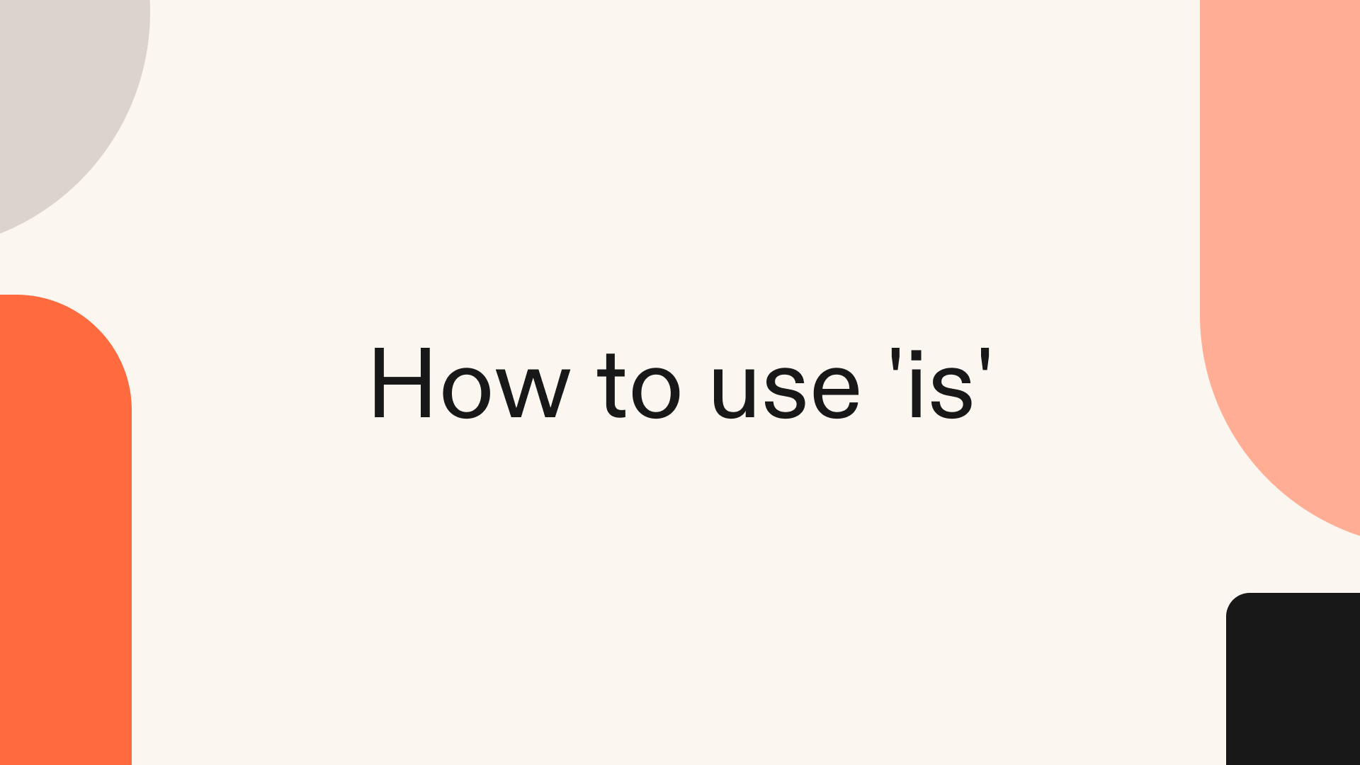How to use 'is' in Python