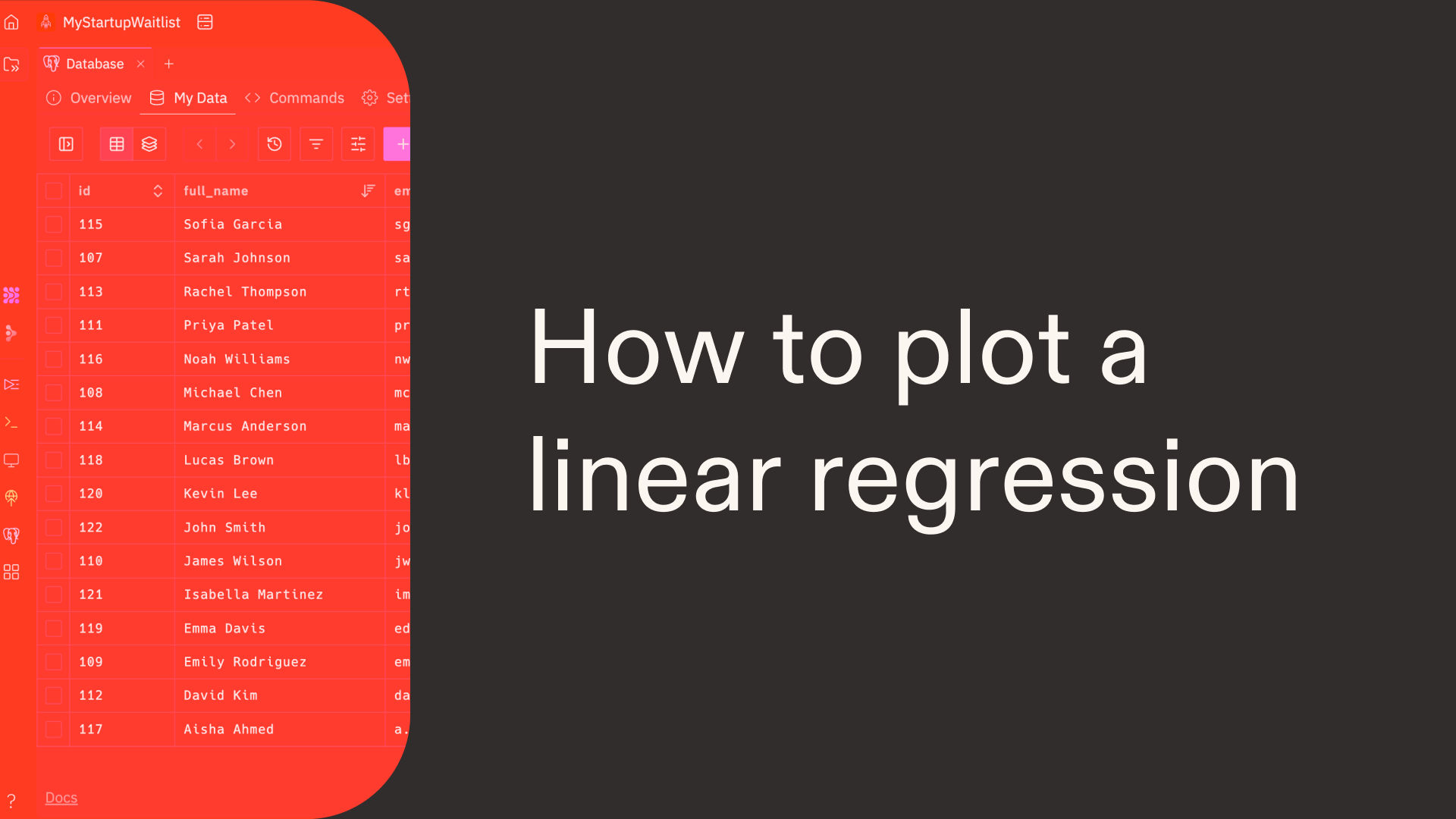 How to plot a linear regression in Python