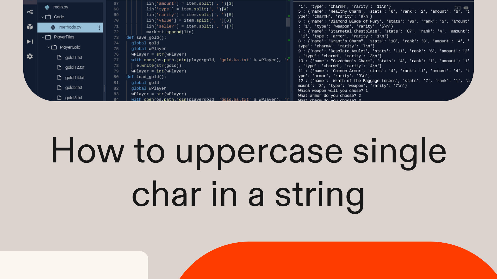 How to convert a single character in a string to uppercase in Python