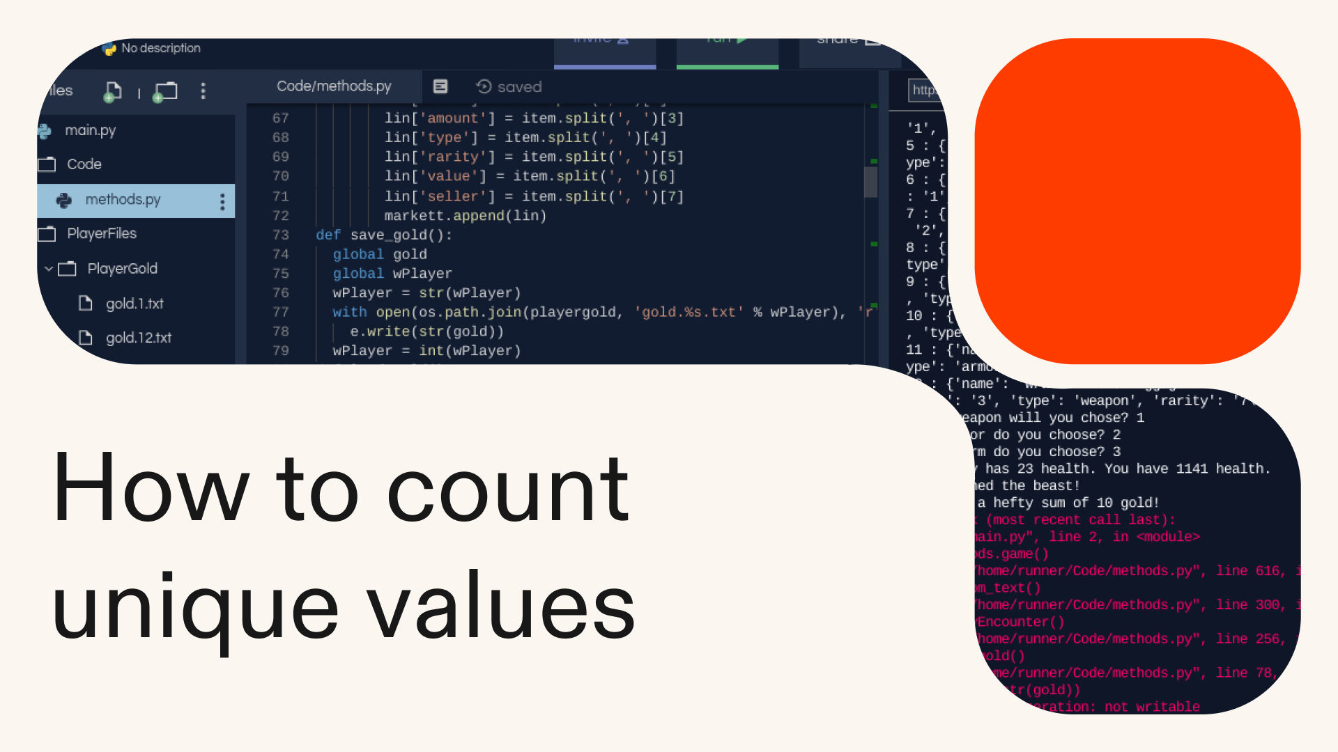 How to count unique values in Python