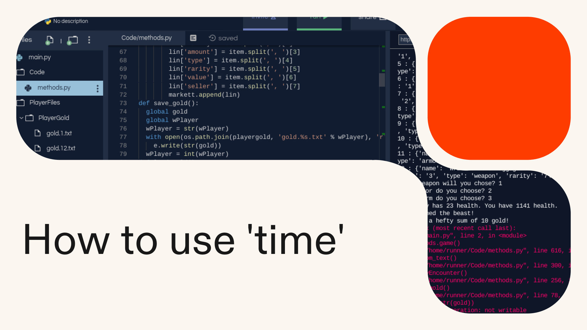 How to use 'time' in Python