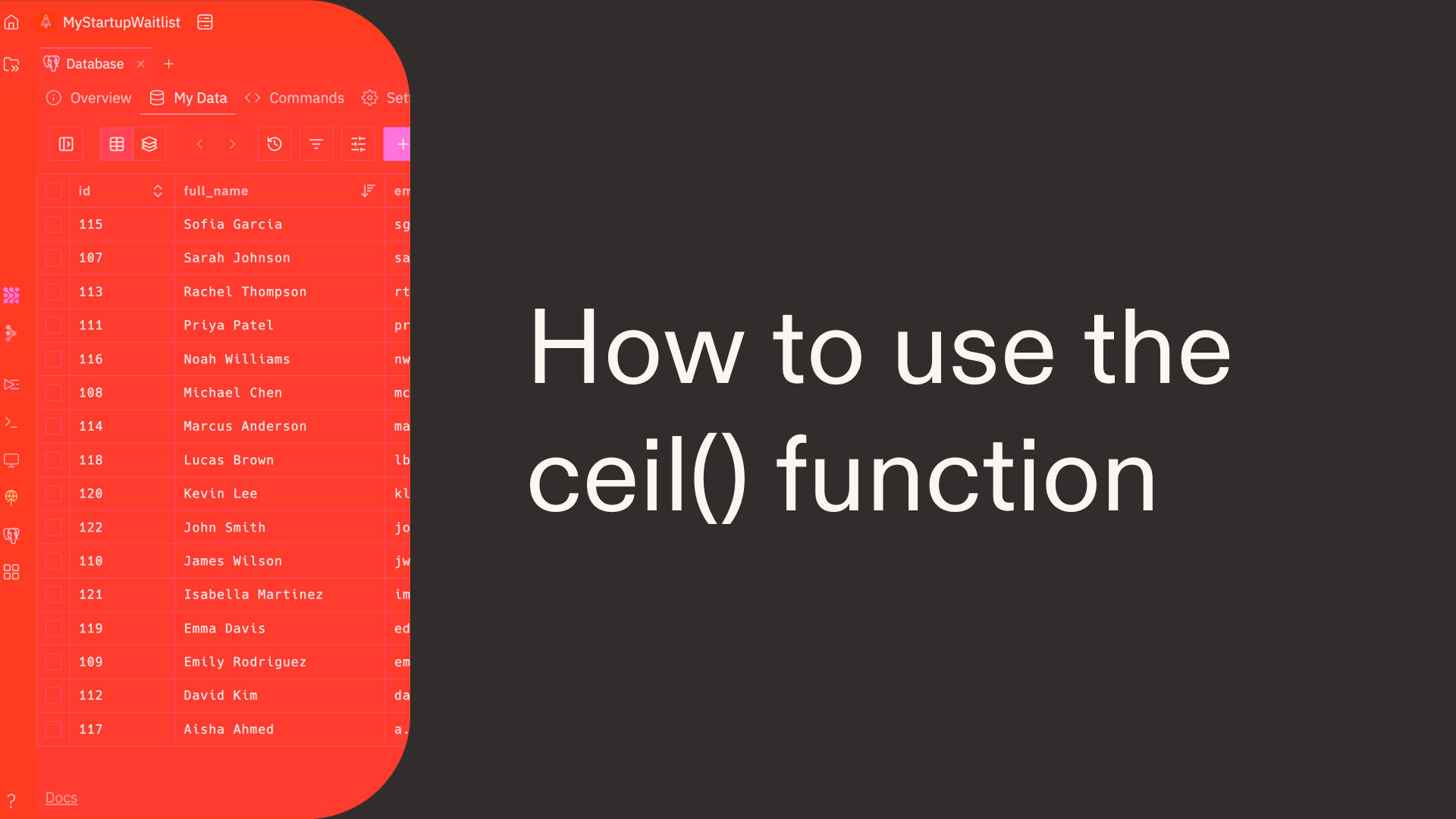 How to use the ceil() function in Python