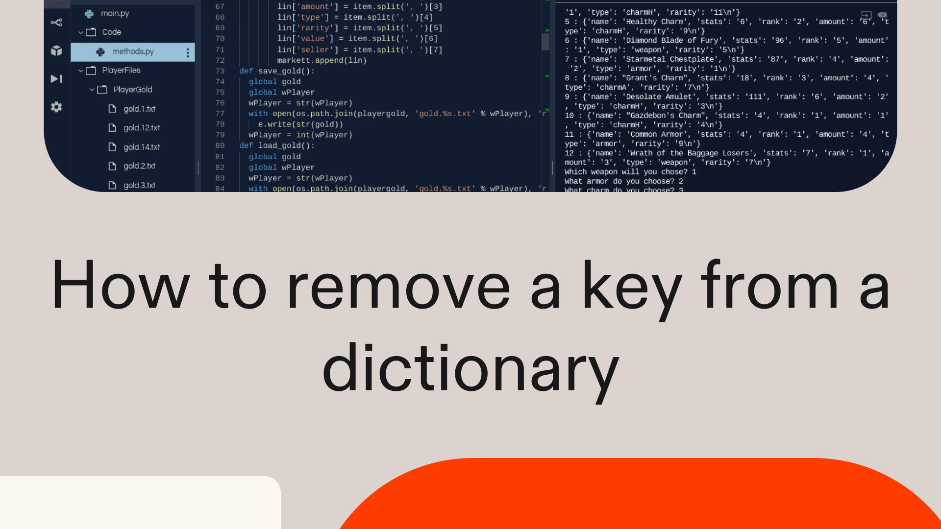 How to remove a key from a dictionary in Python