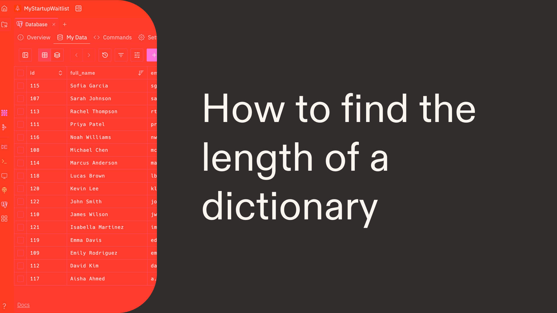 How to find the length of a dictionary in Python