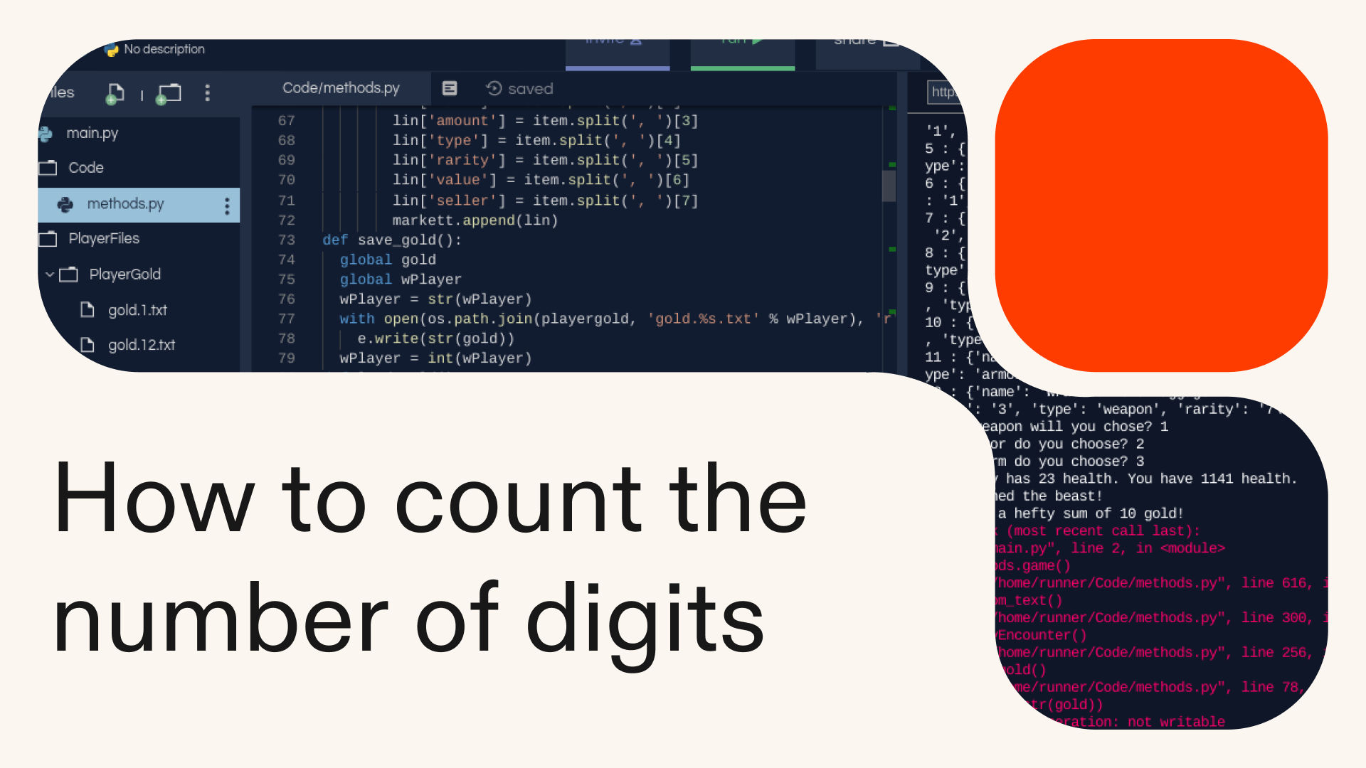 How to count the number of digits in Python