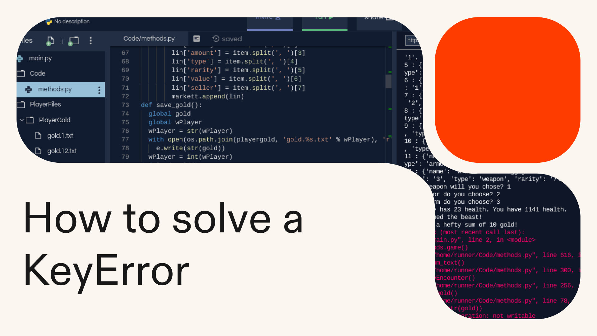 How to solve a KeyError in Python