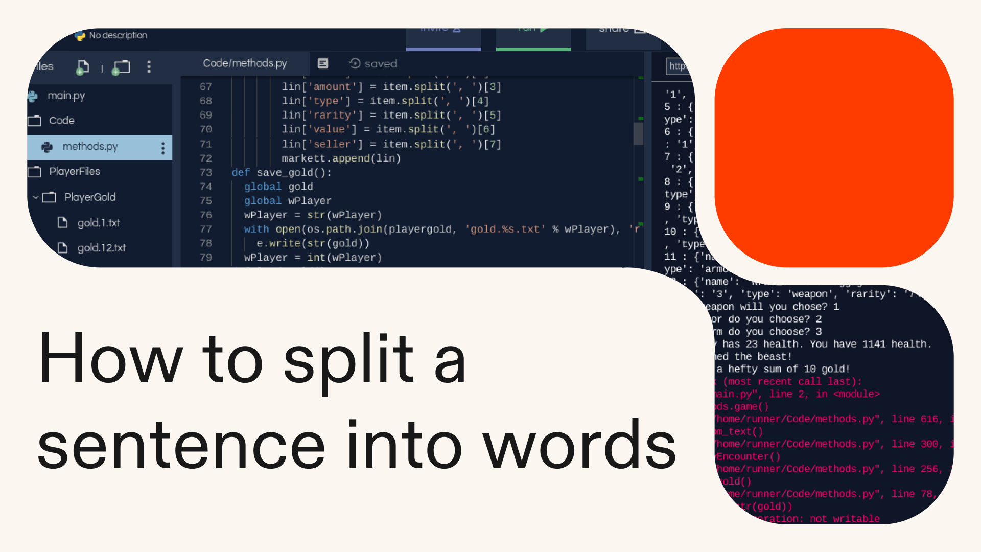 How to split a sentence into words in Python