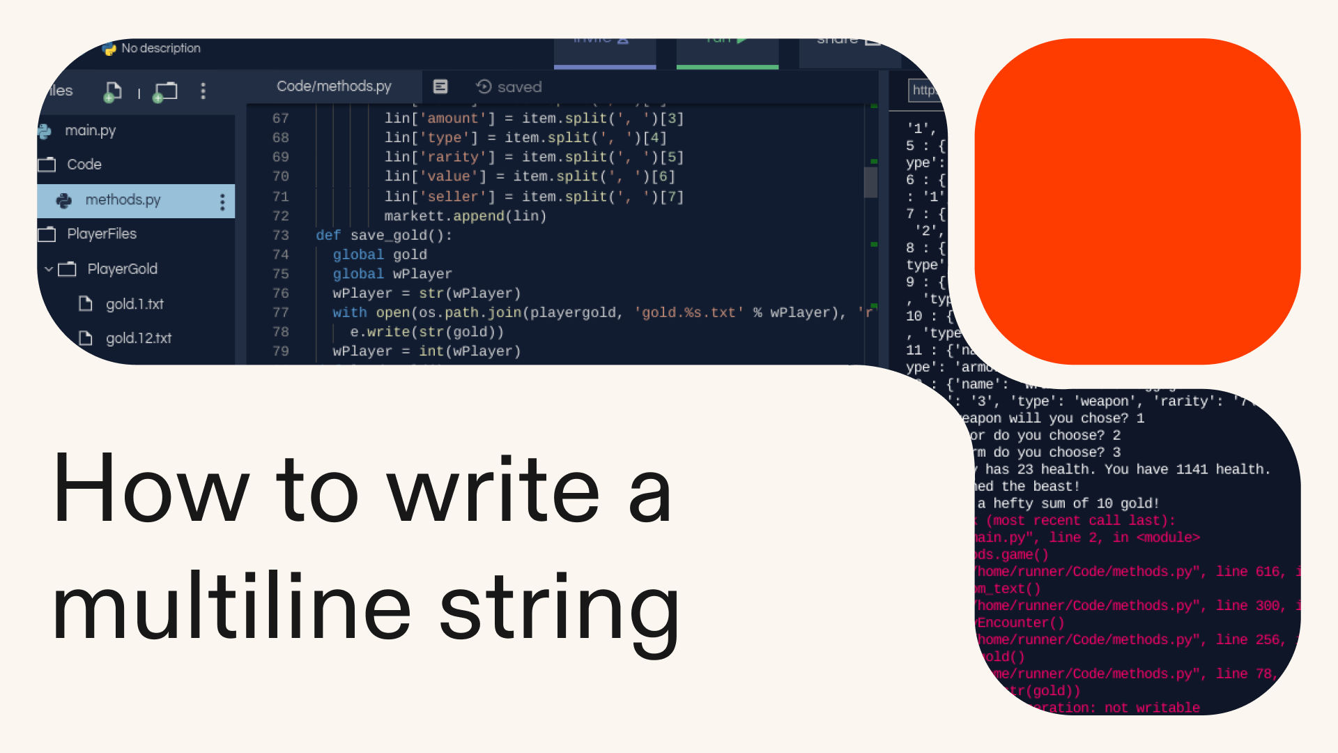 How to write a multiline string in Python