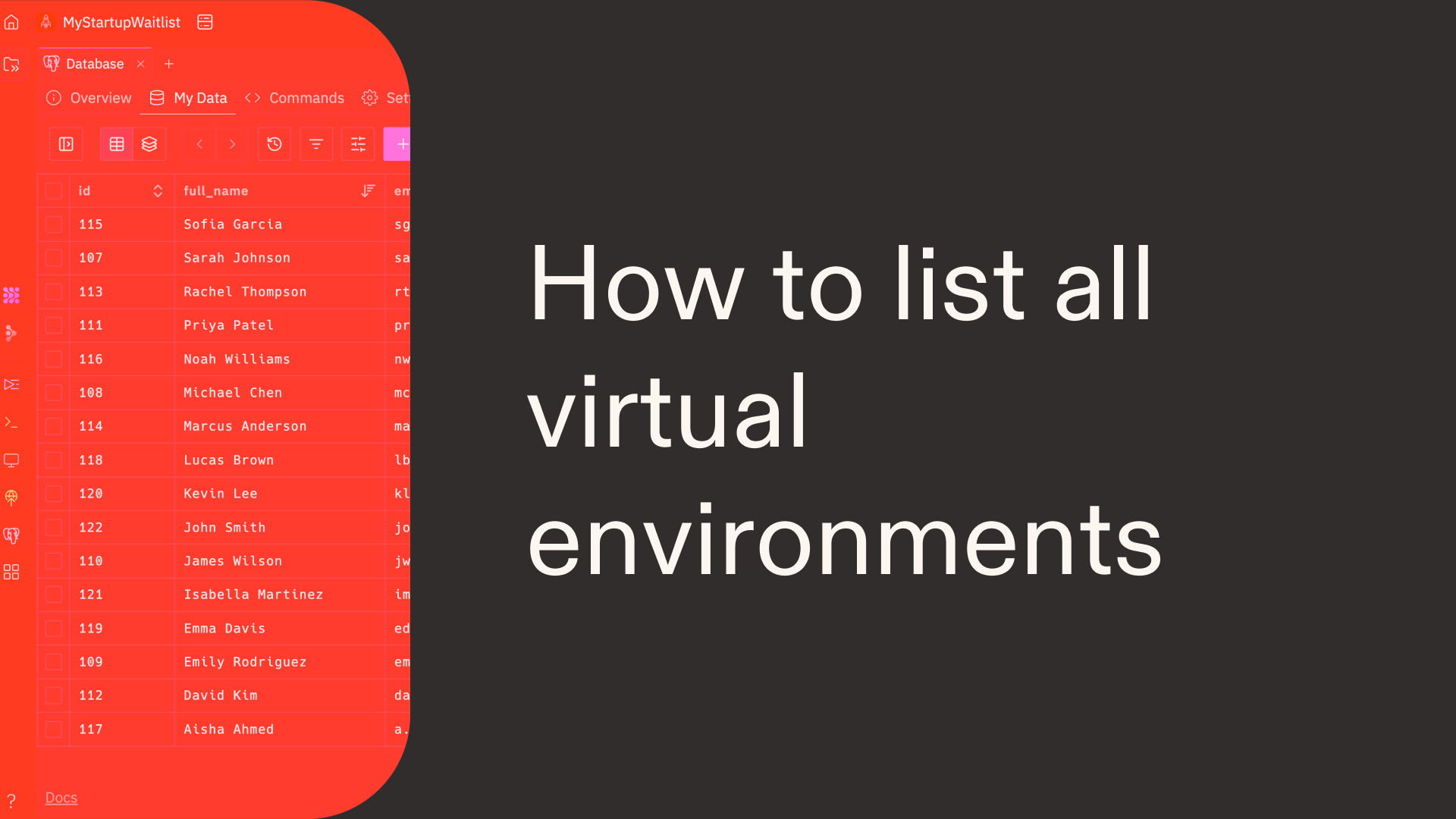 How to list all virtual environments in Python