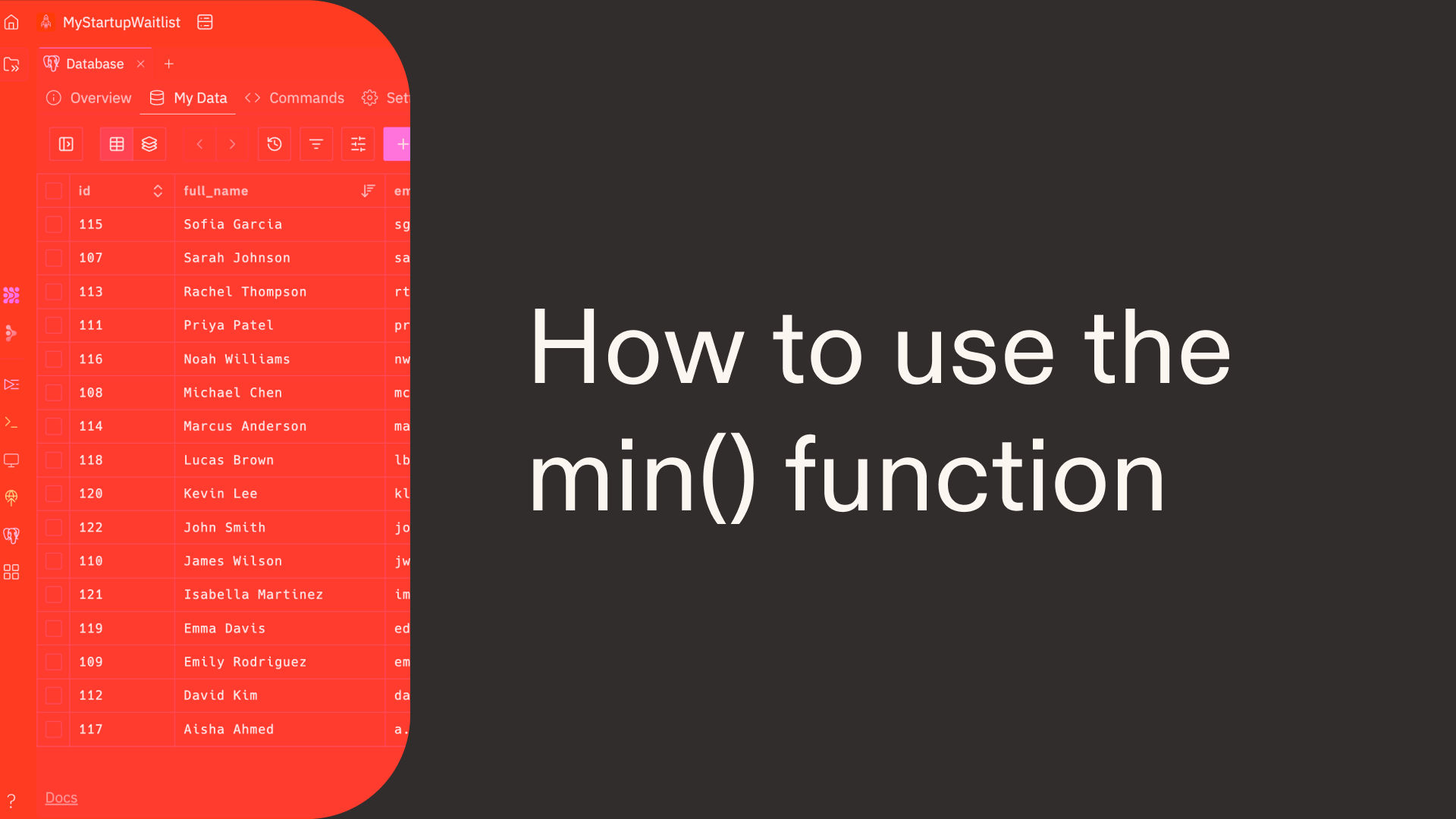 How to use the min() function in Python