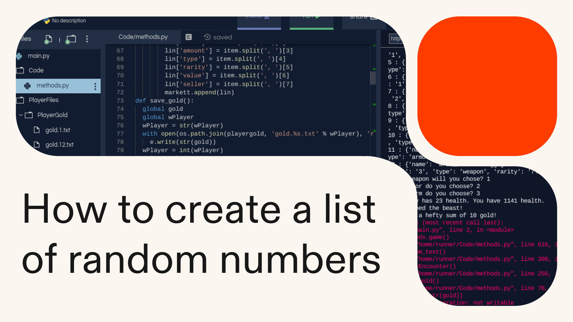 How to create a list of random numbers in Python