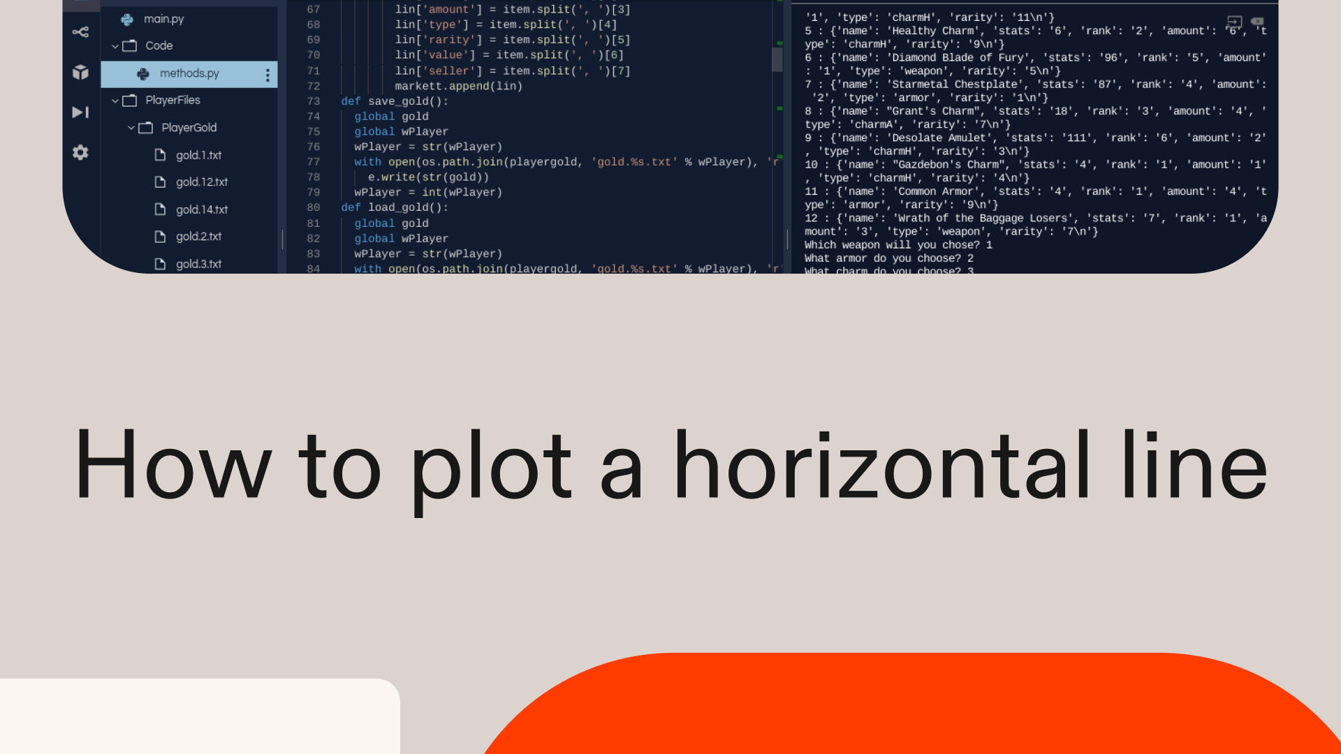 How to plot a horizontal line in Python