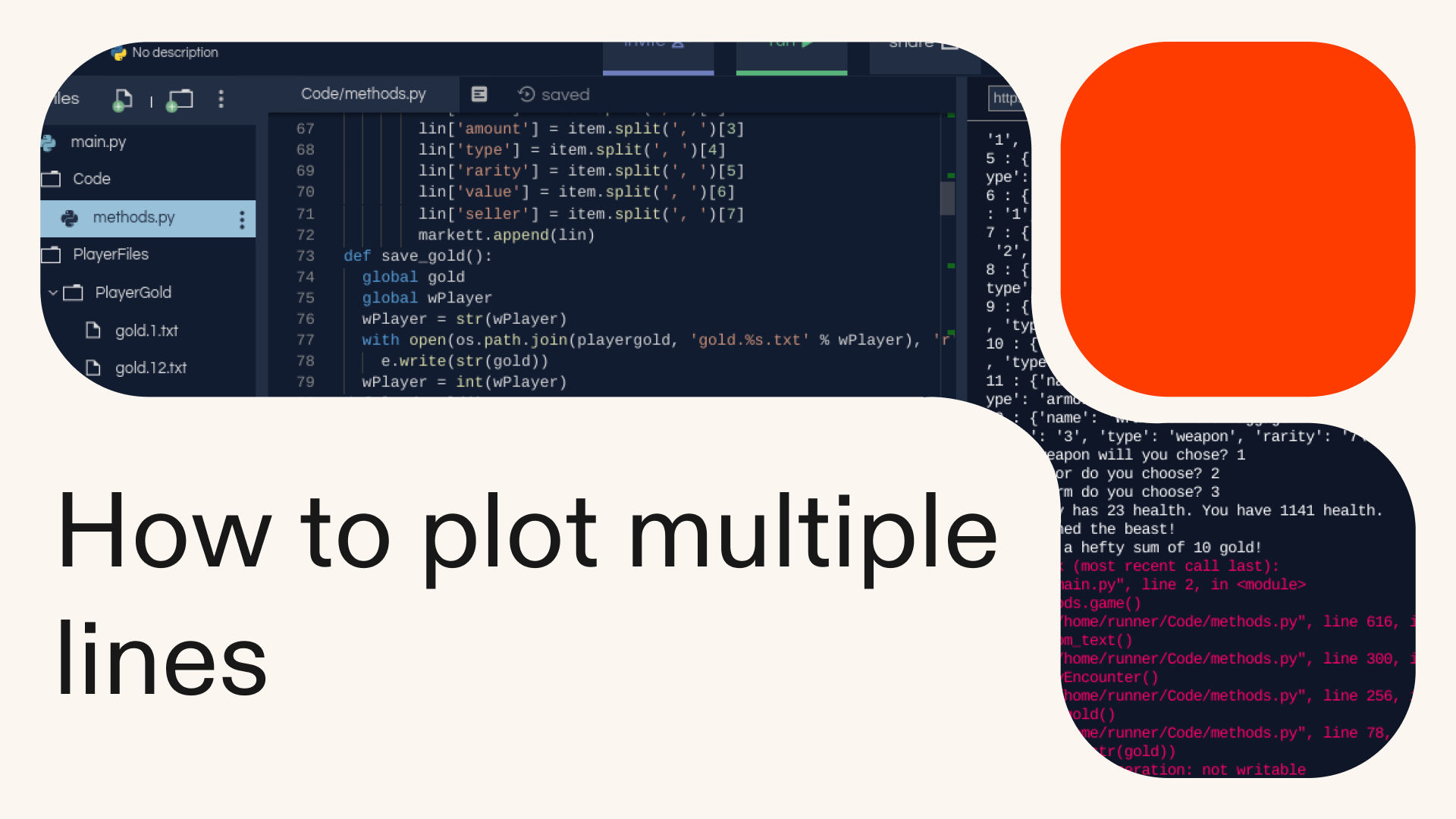 How to plot multiple lines in Python