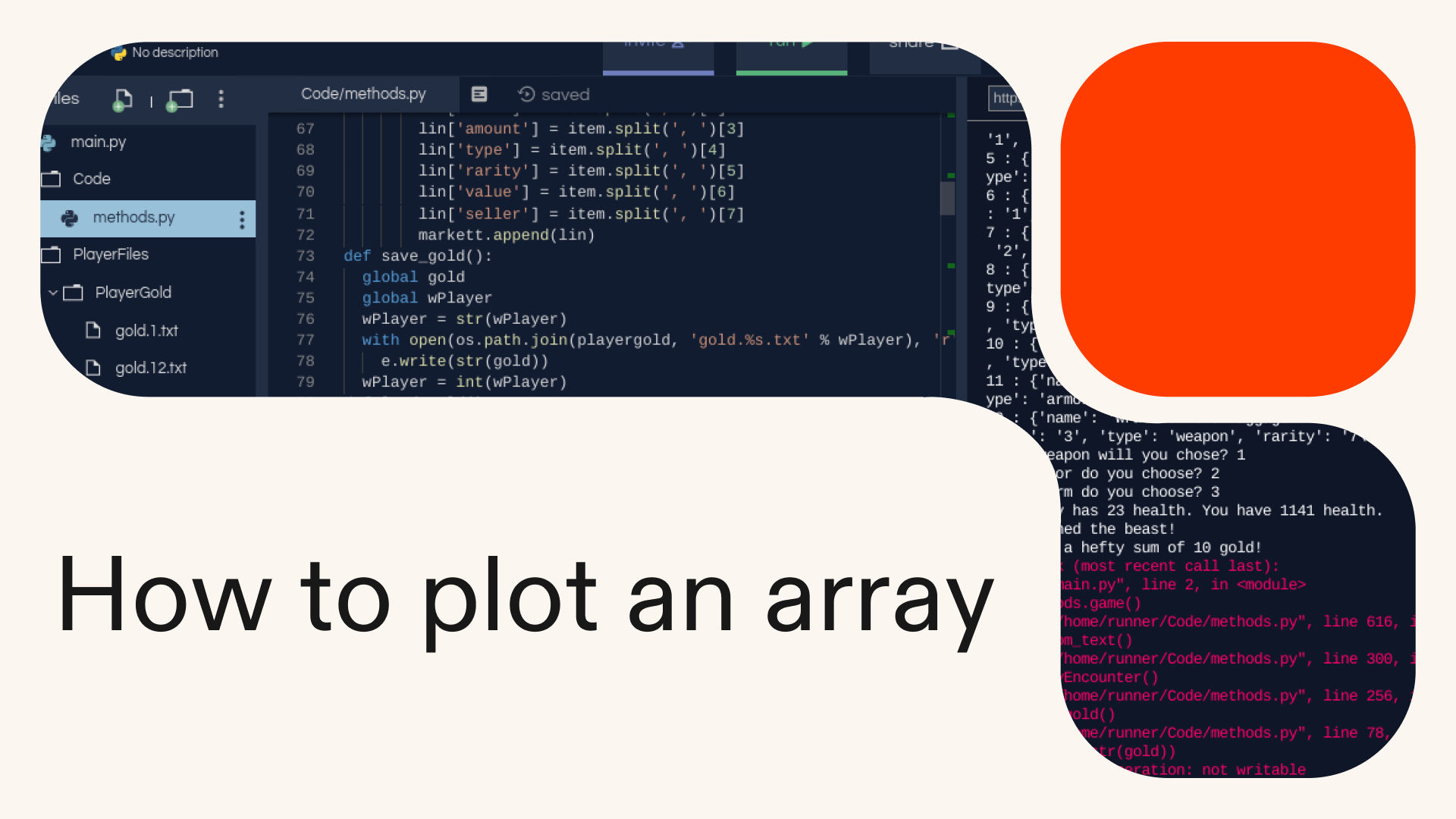 How to plot an array in Python