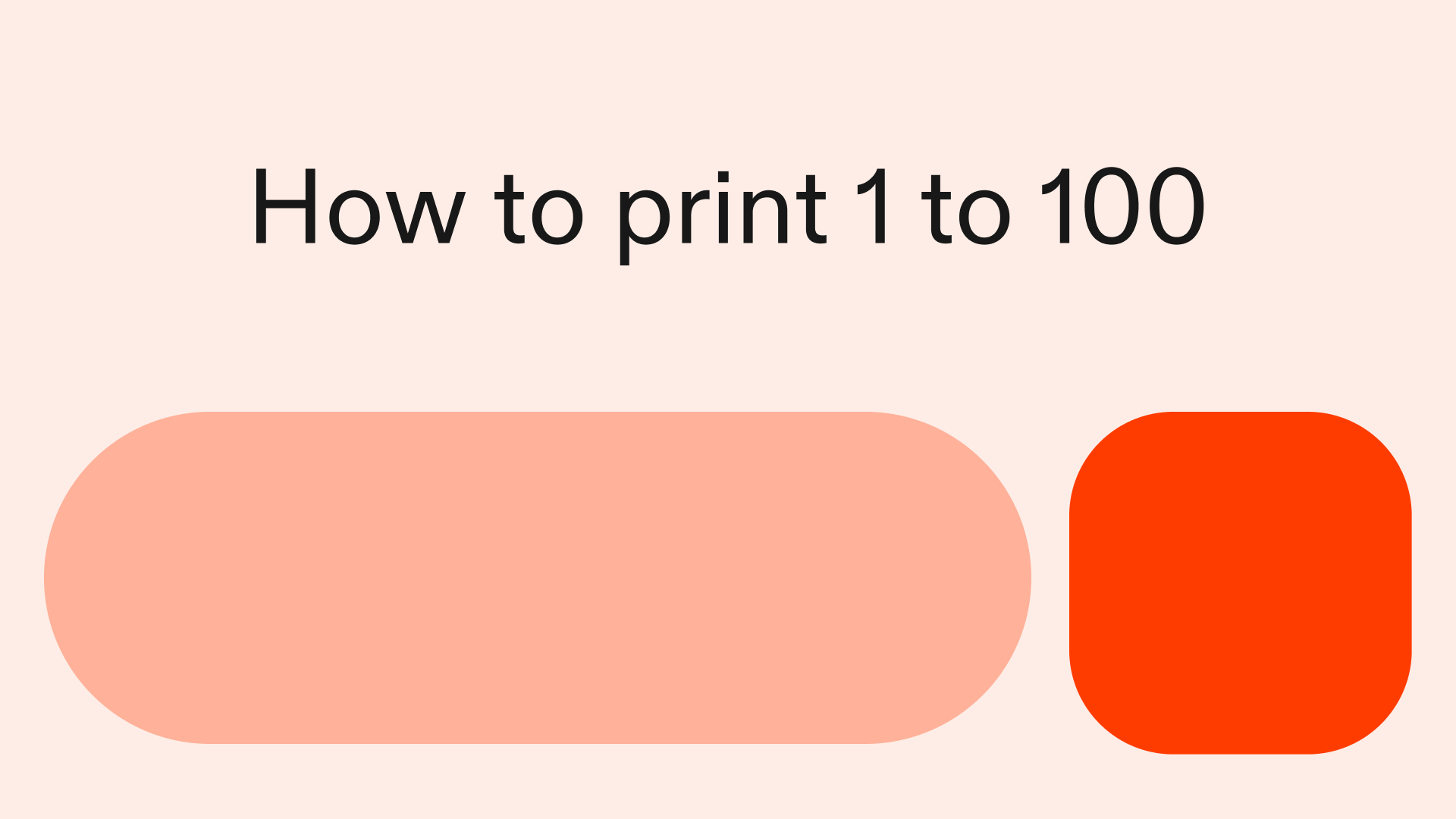 How to print 1 to 100 in Python