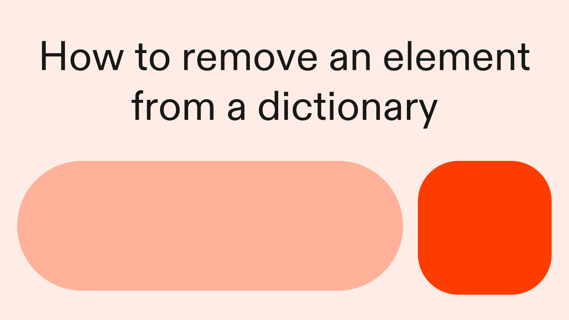 How to remove an element from a dictionary in Python