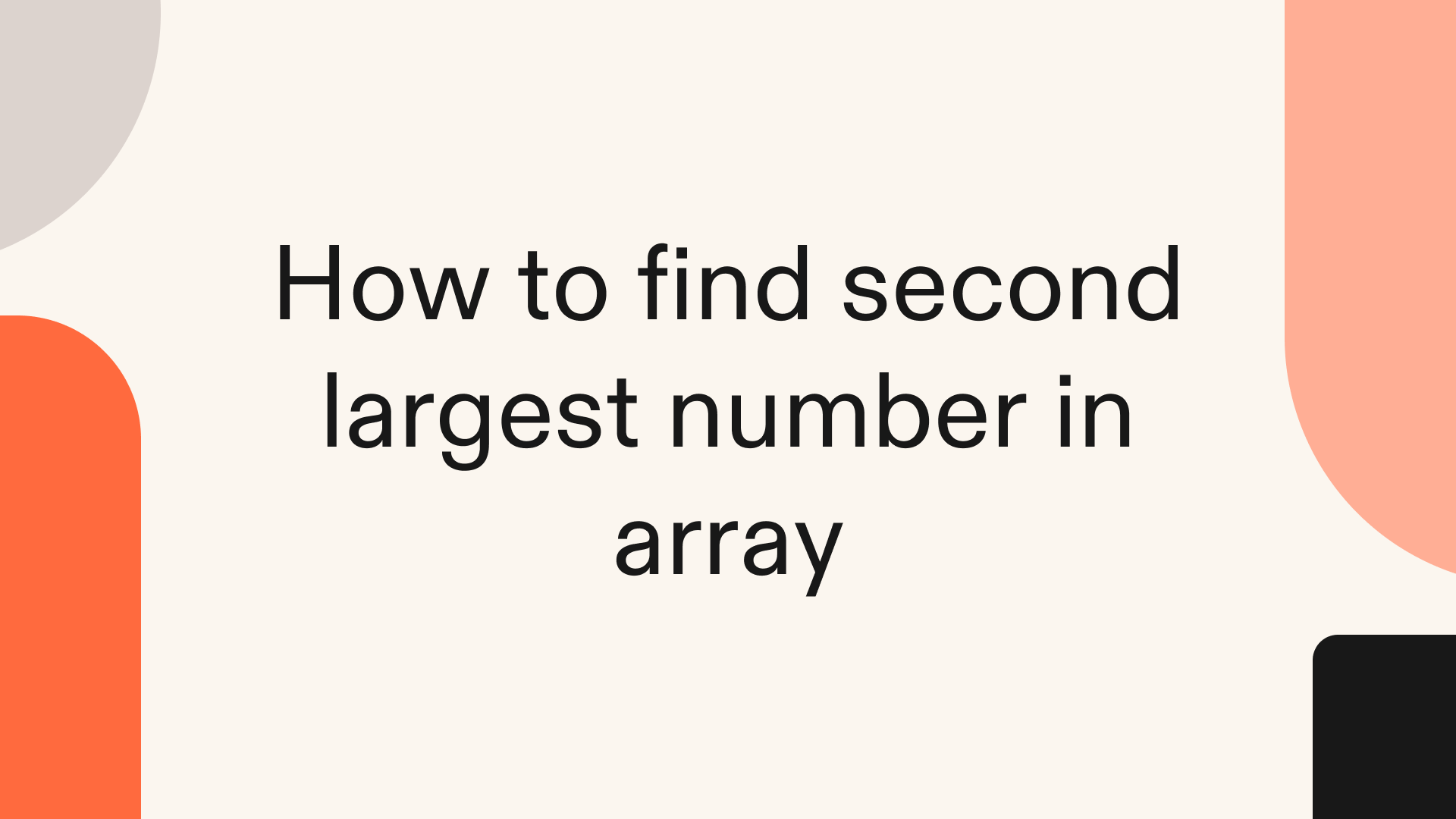How to find the second largest number in an array in Python