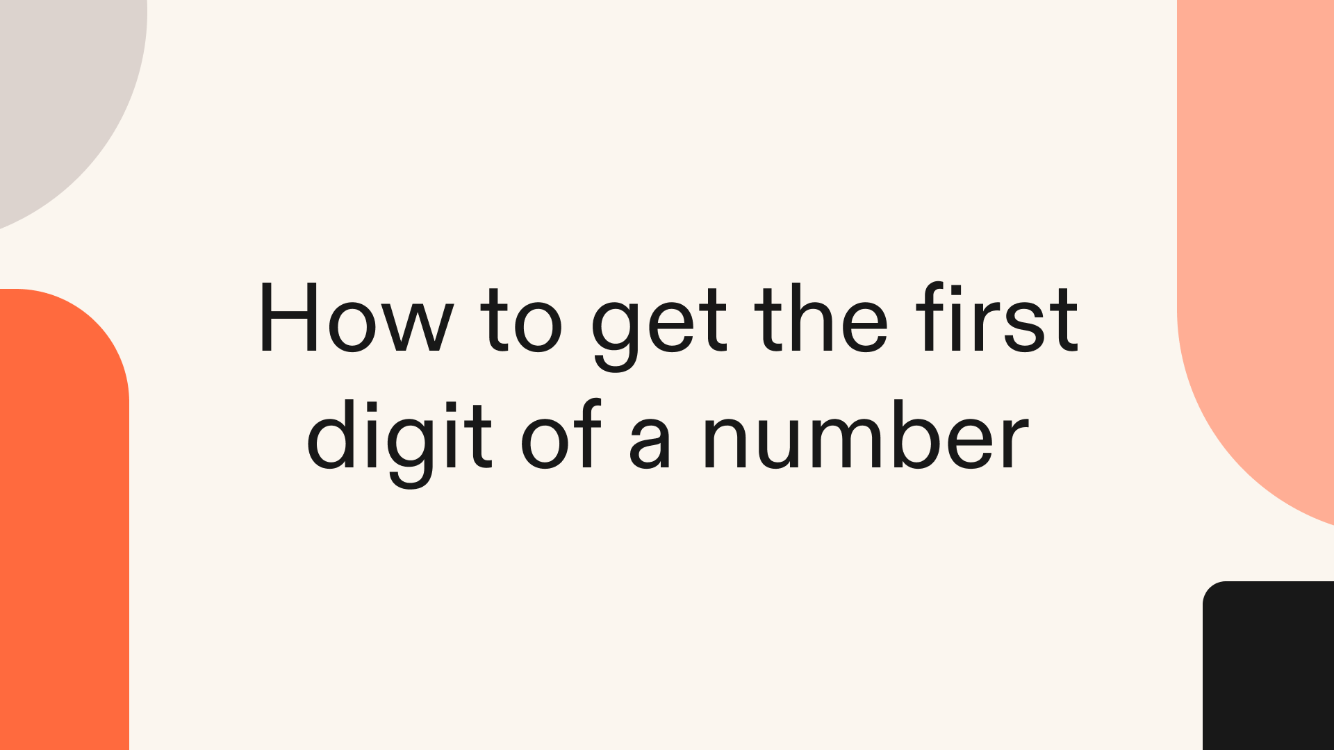 How to get the first digit of a number in Python