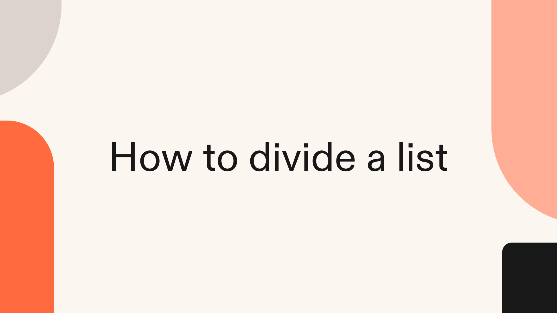 How to divide a list in Python