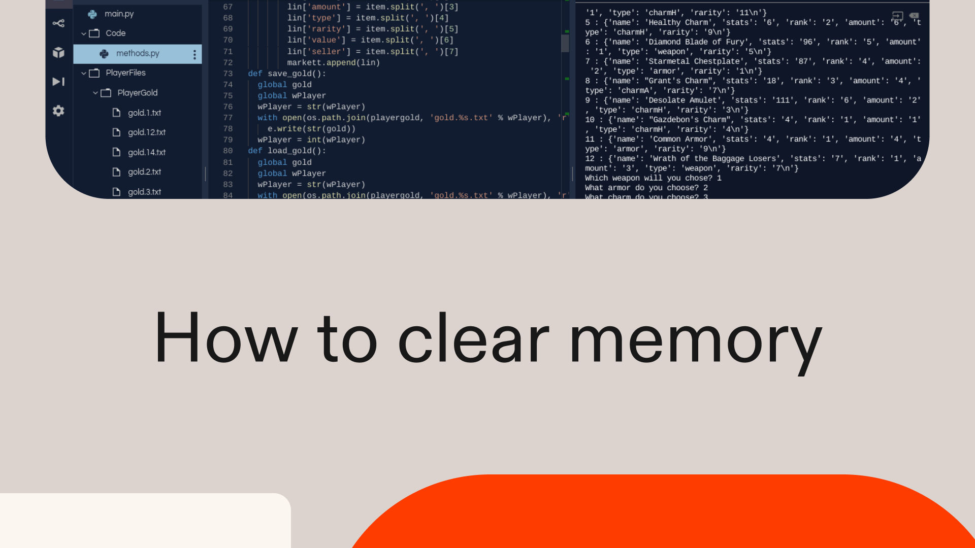 How to clear memory in Python