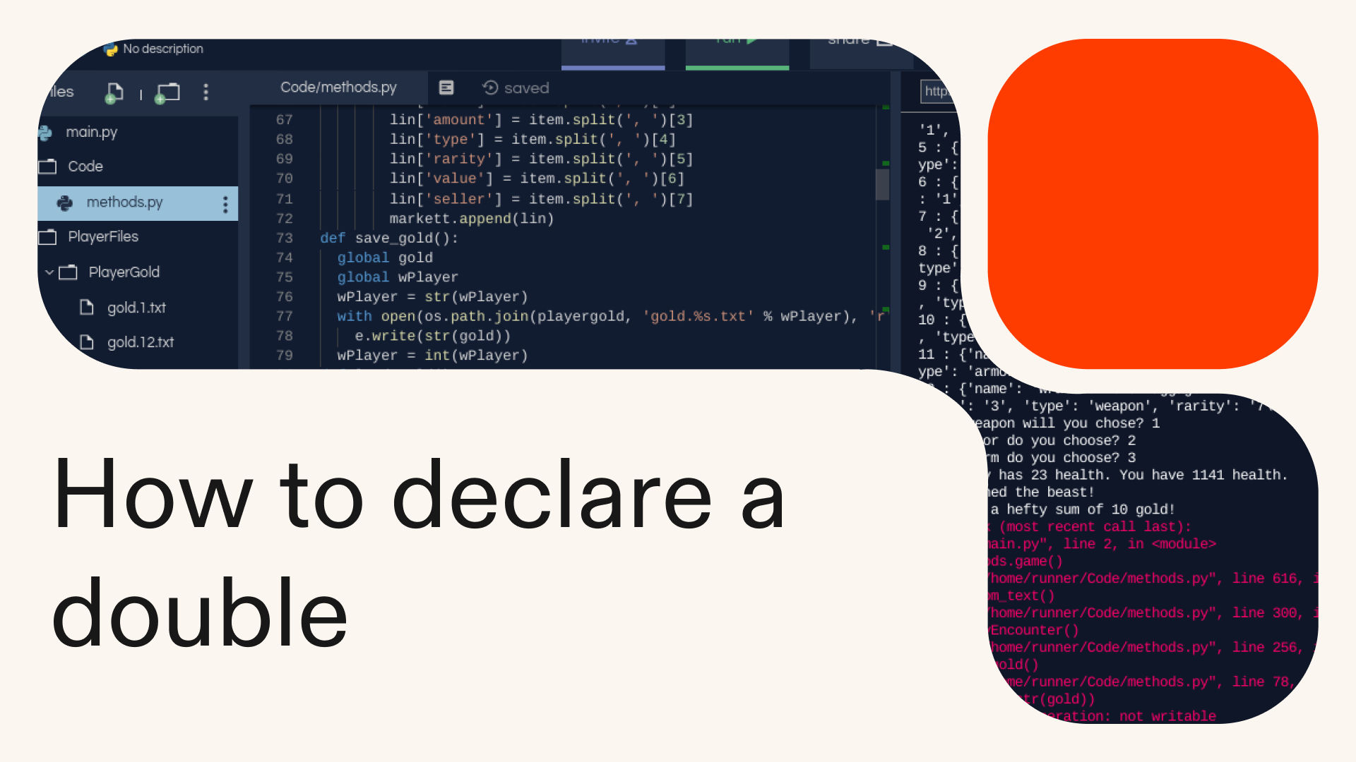 How to declare a double in Python