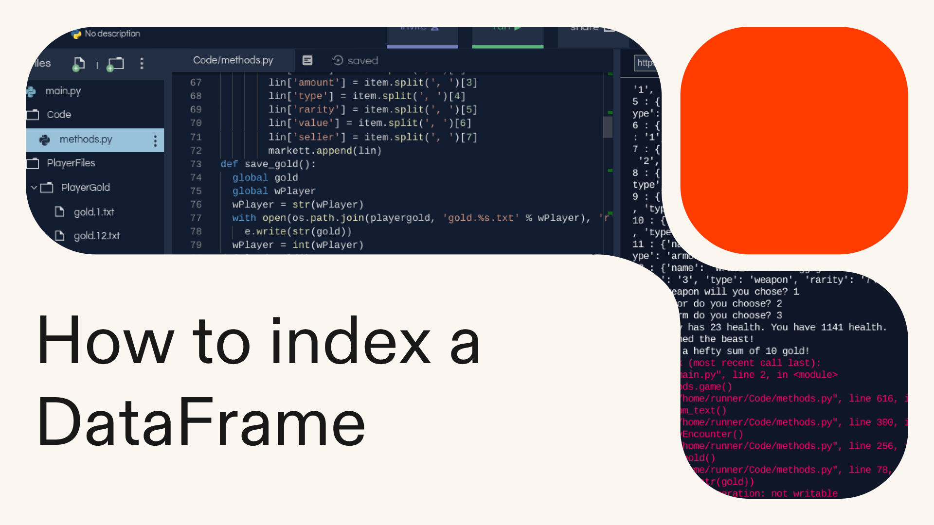 How to index a DataFrame in Python