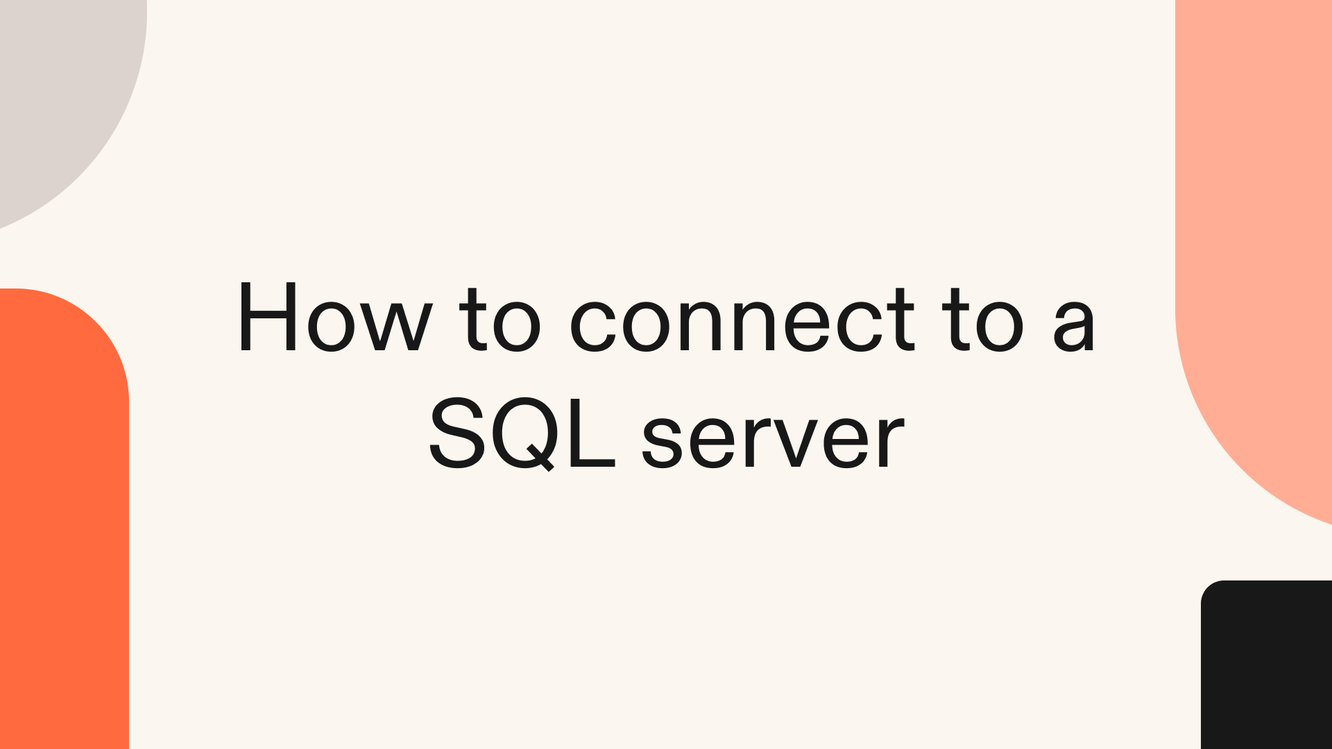 How to connect to a SQL server in Python
