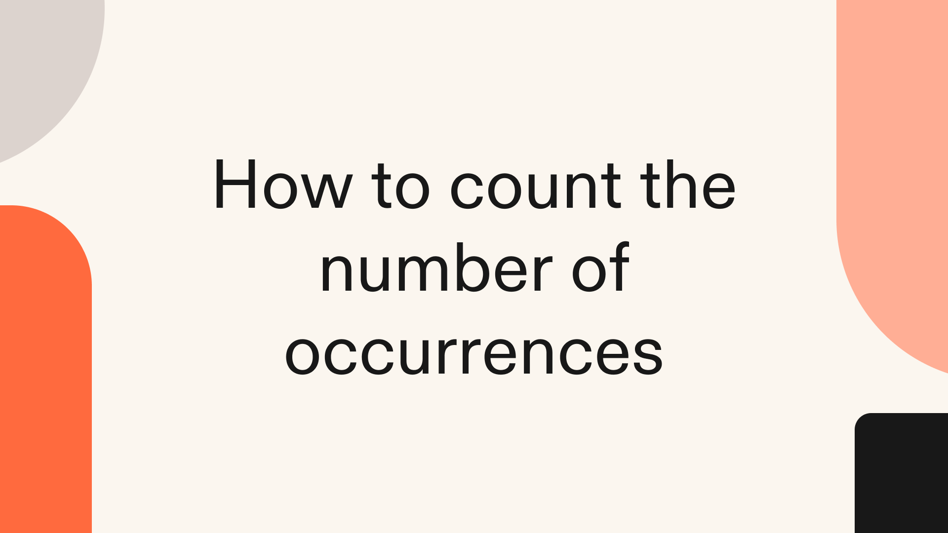 How to count the number of occurrences in Python