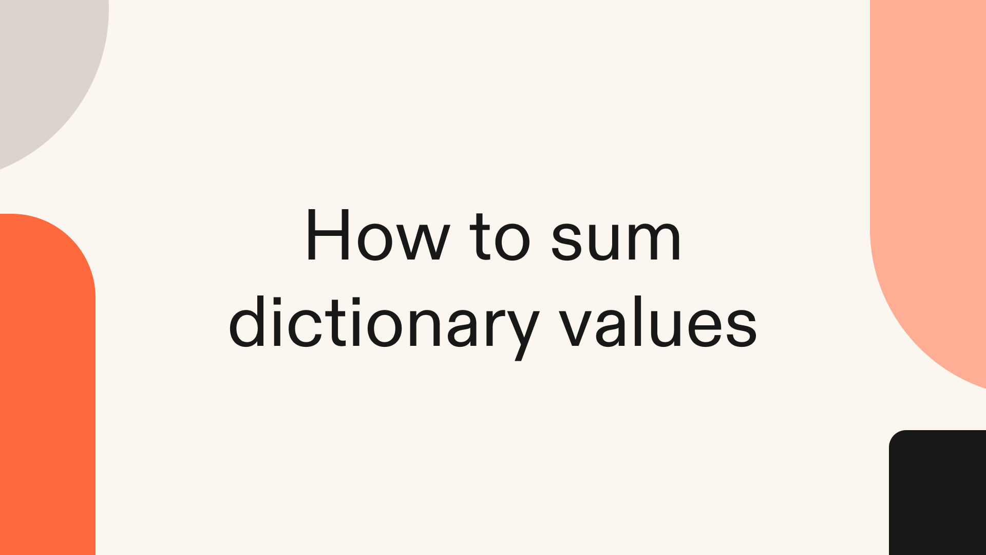 How to sum dictionary values in Python
