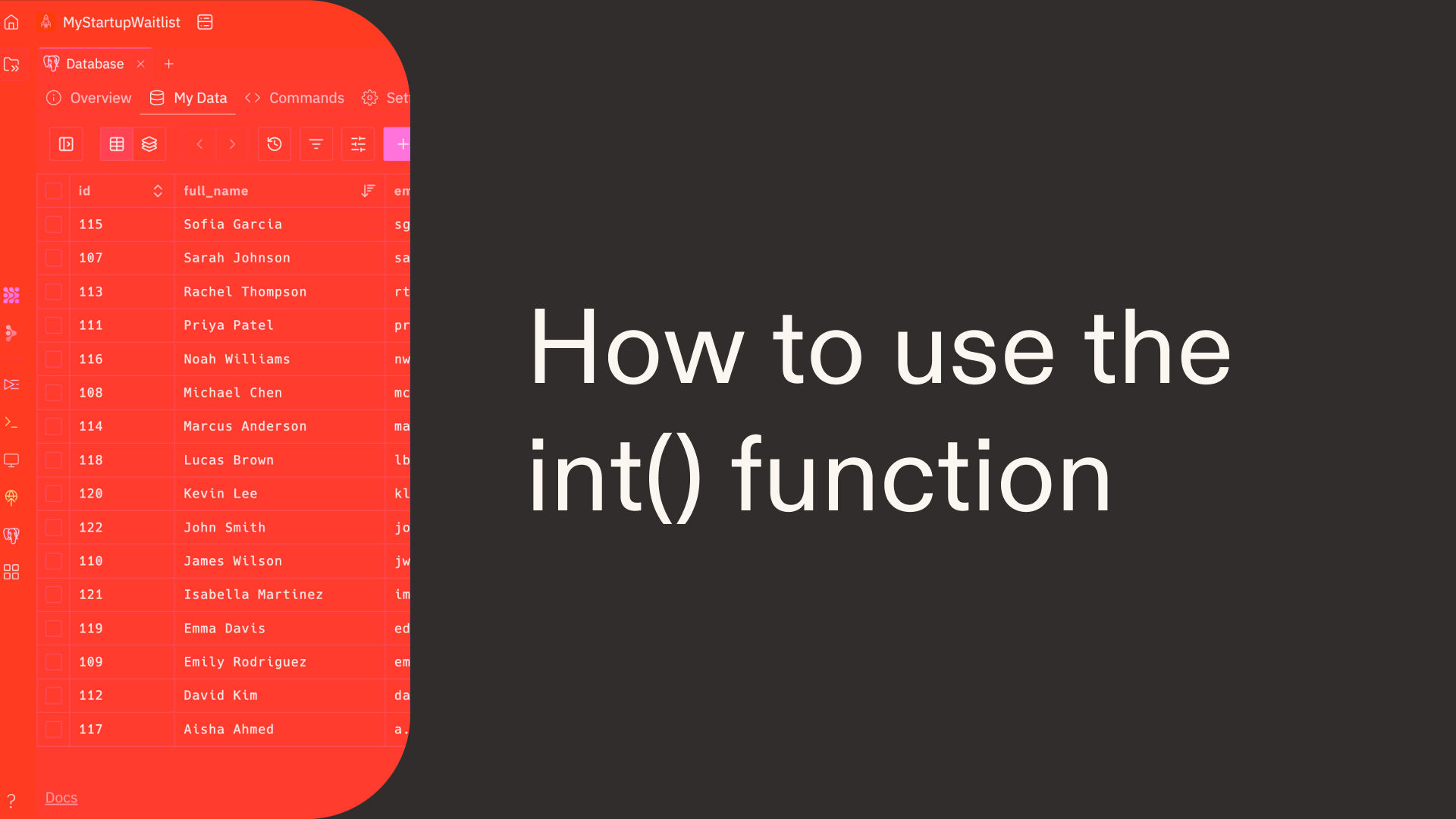 How to use the int() function in Python