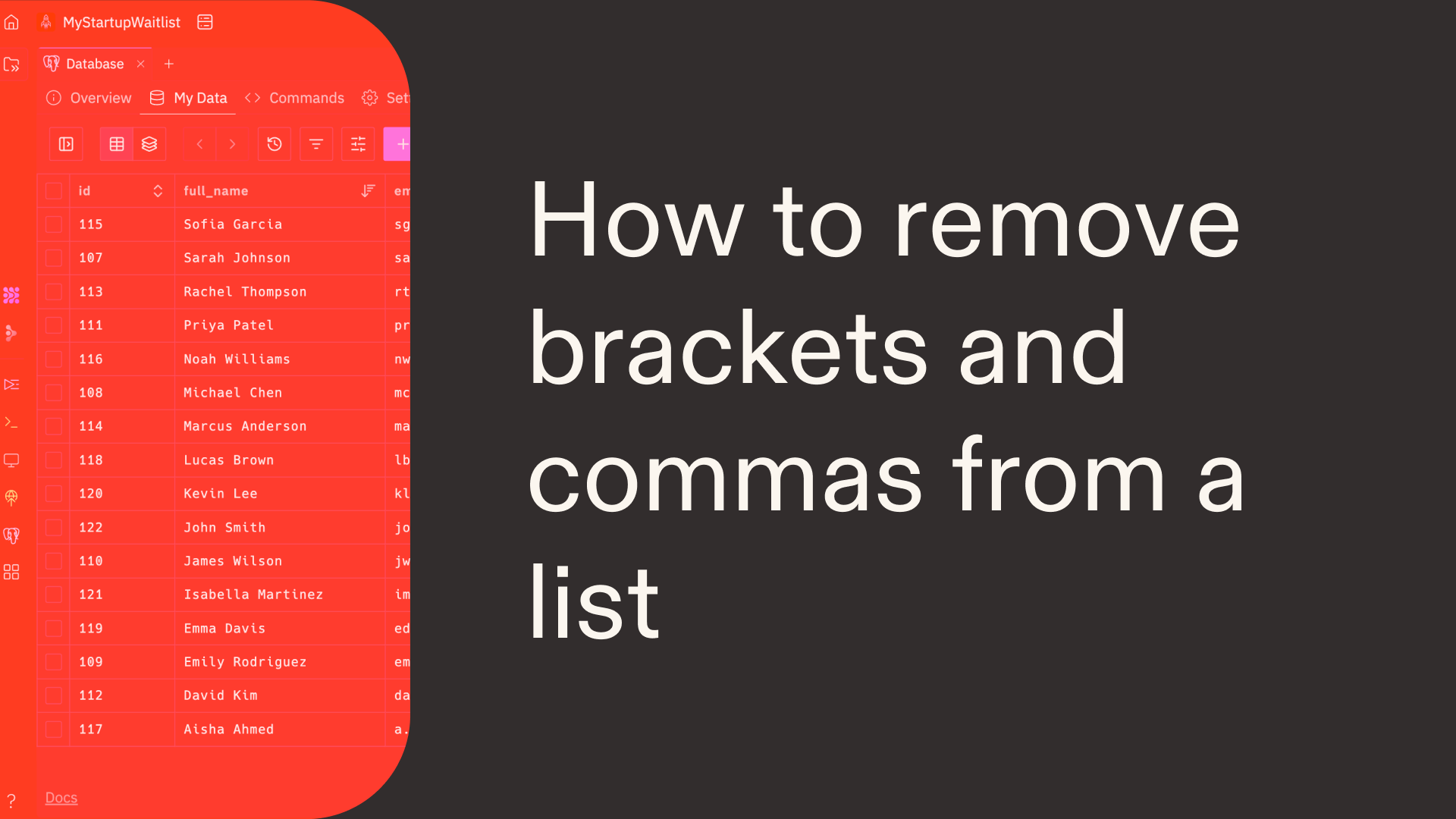 How to remove brackets and commas from a list in Python