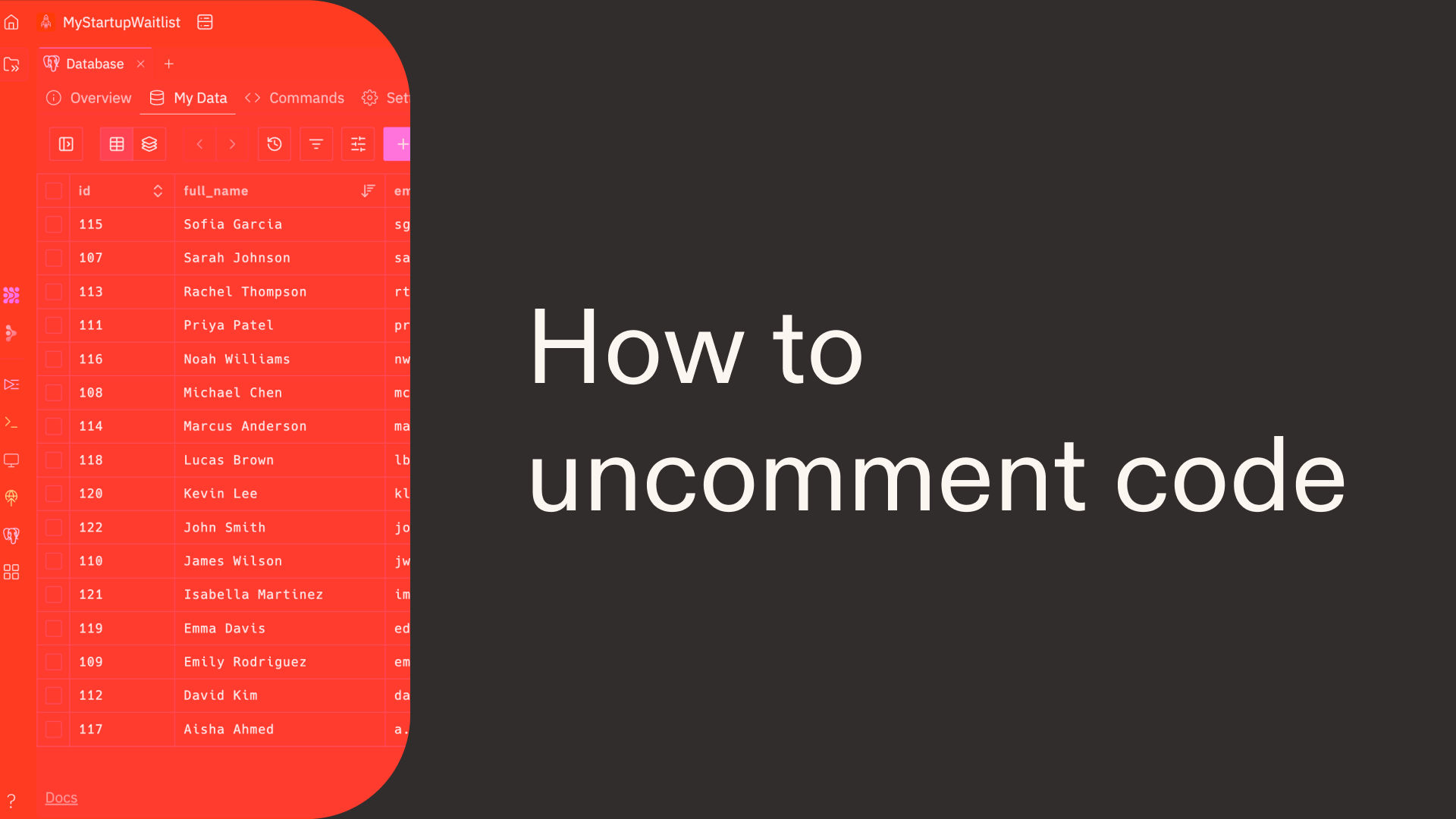 How to uncomment code in Python