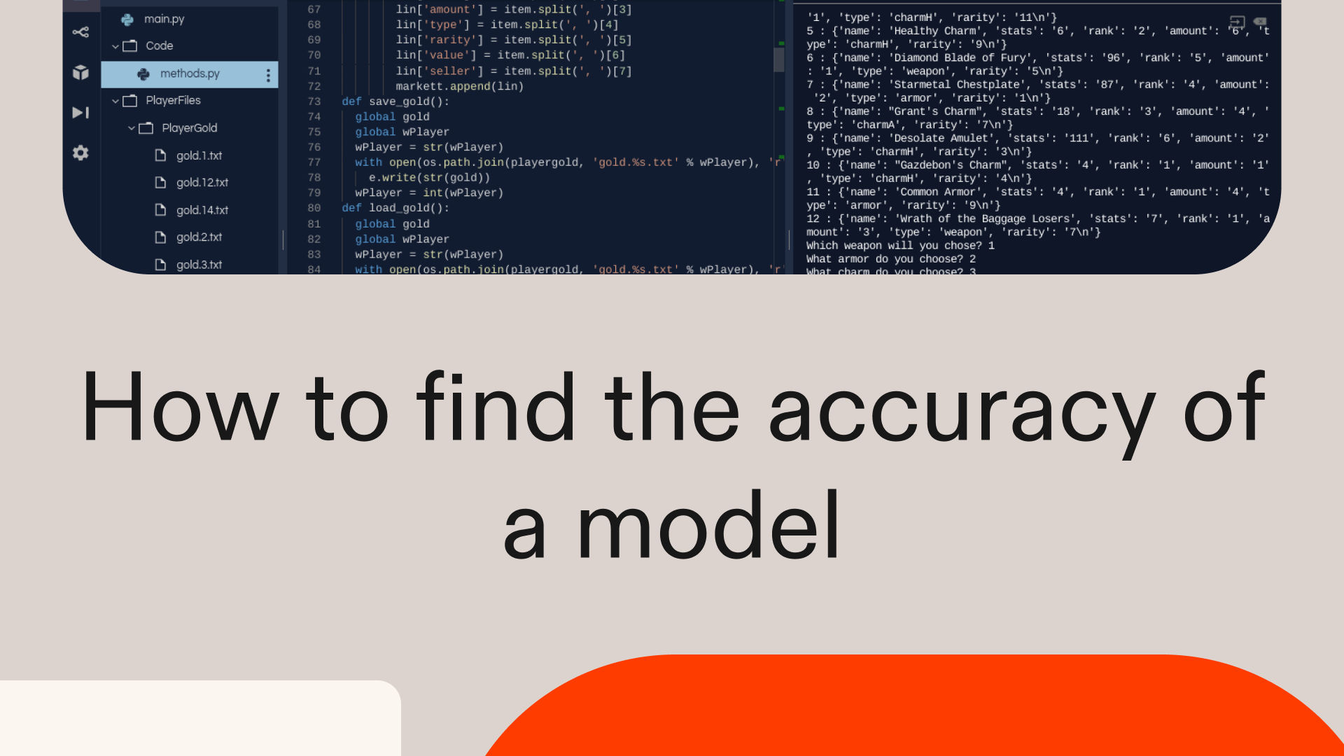 How to find the accuracy of a model in Python