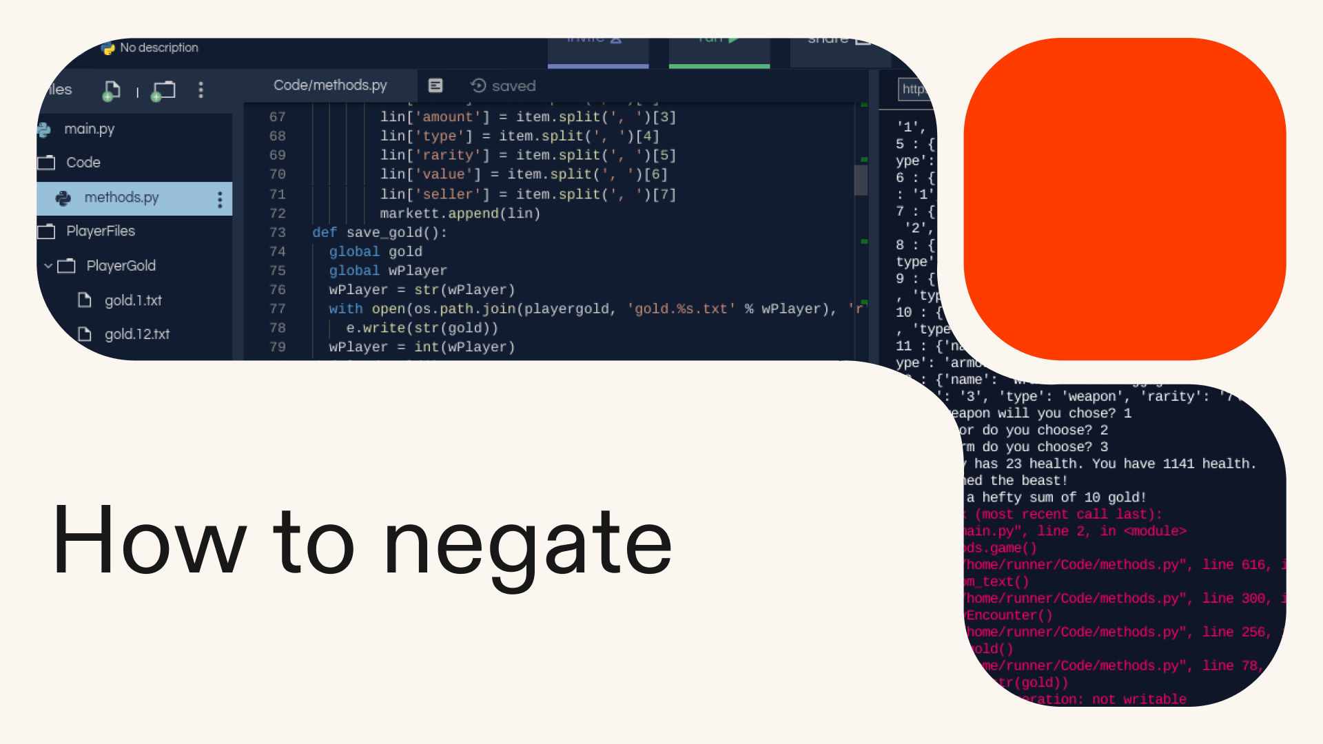 How to negate in Python