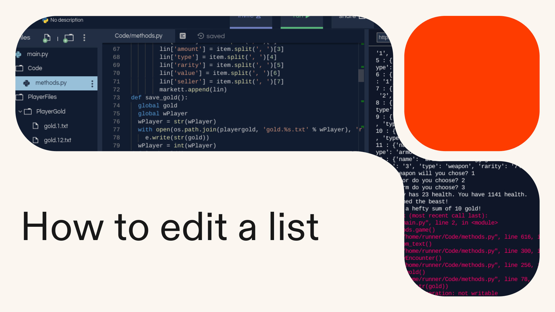 How to edit a list in Python