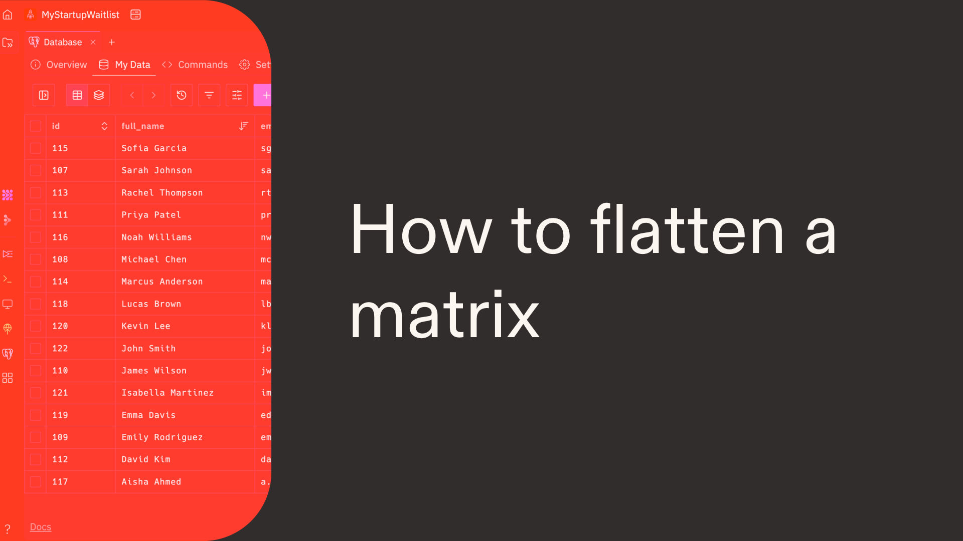 How to flatten a matrix in Python