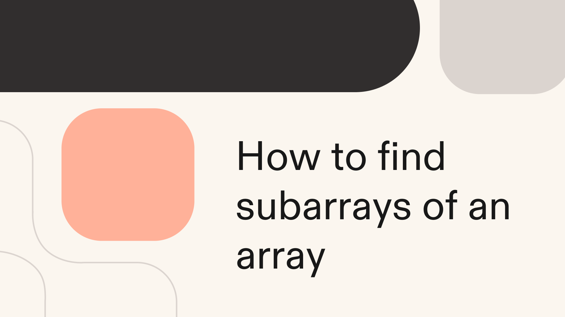 How to find subarrays of an array in Python