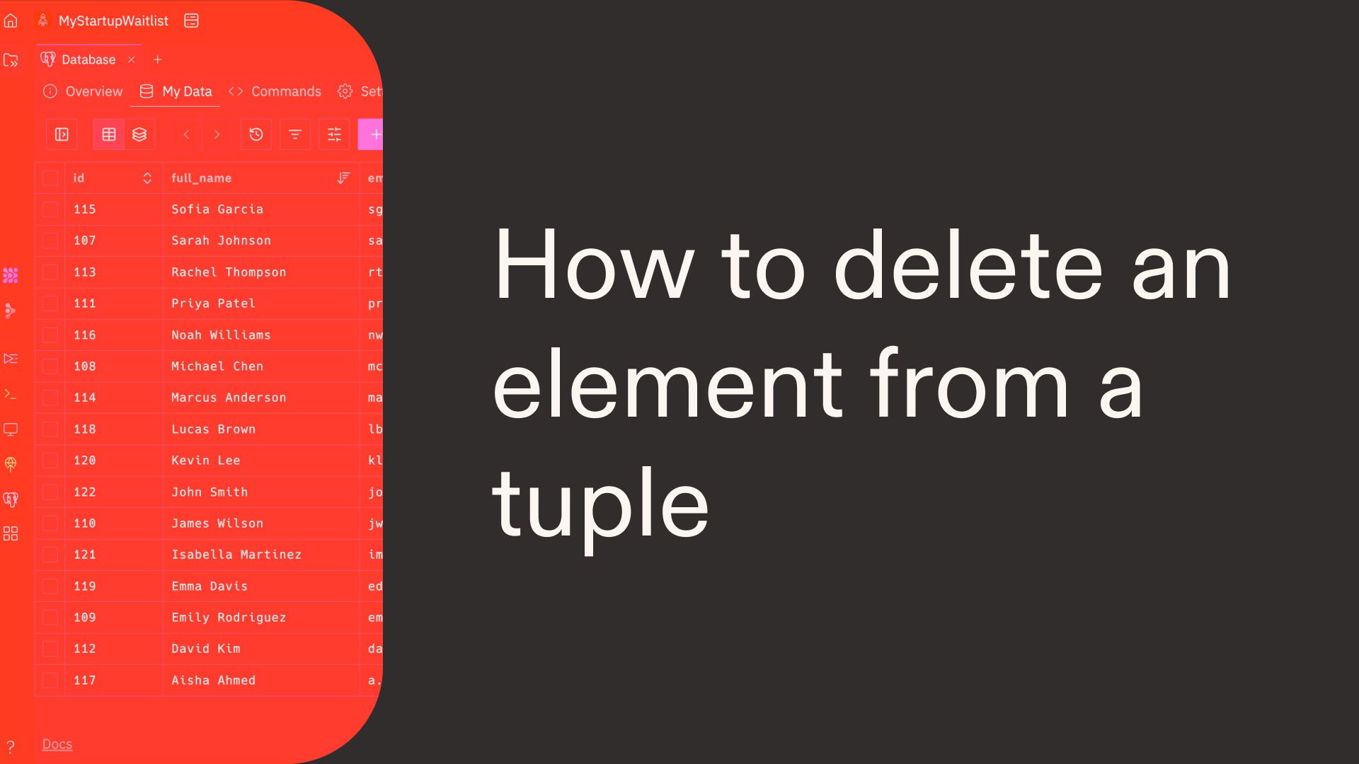 How to delete an element from a tuple in Python