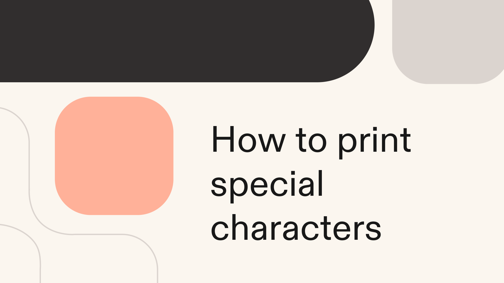 How to print special characters in Python
