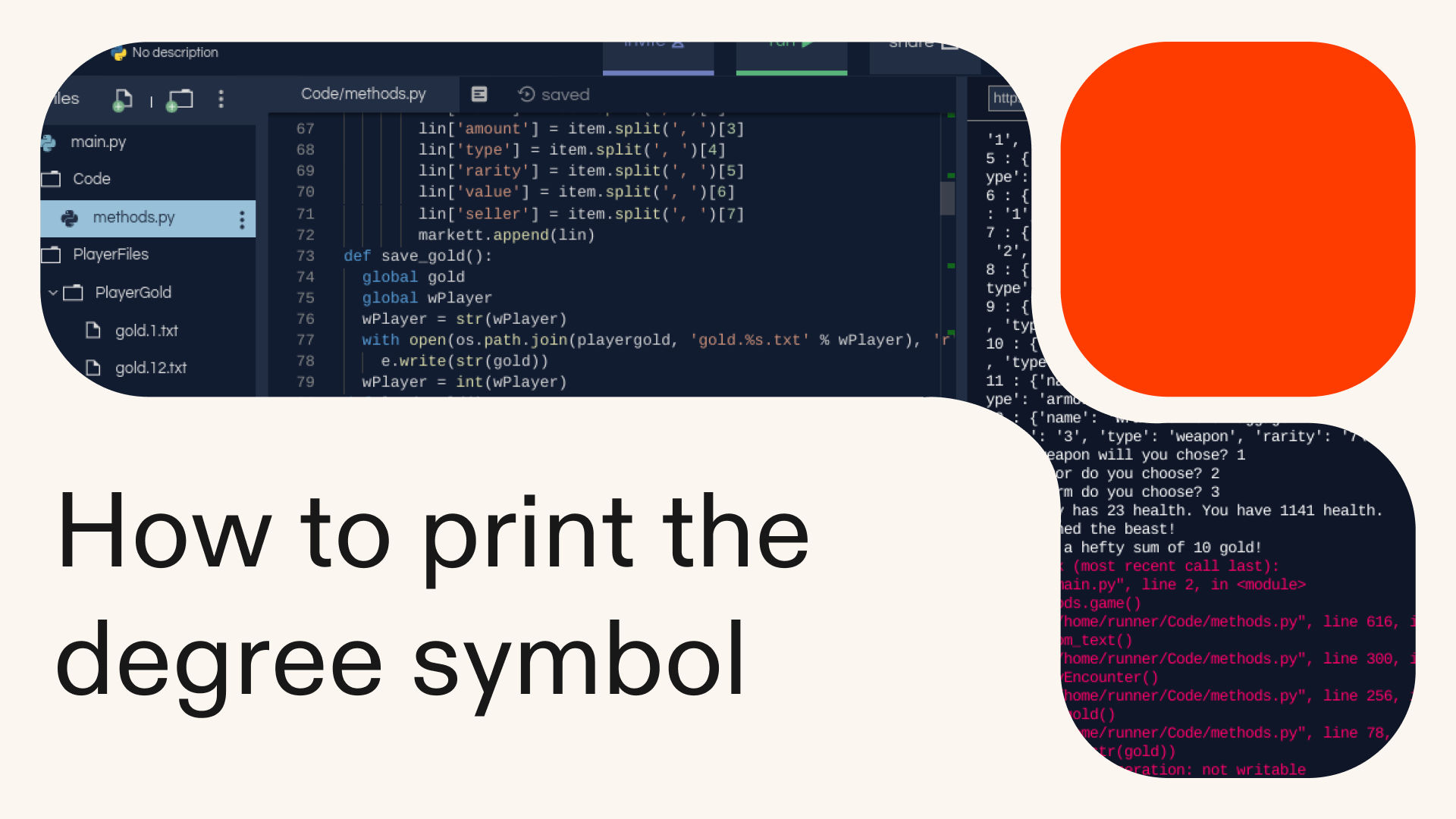 How to print the degree symbol in Python