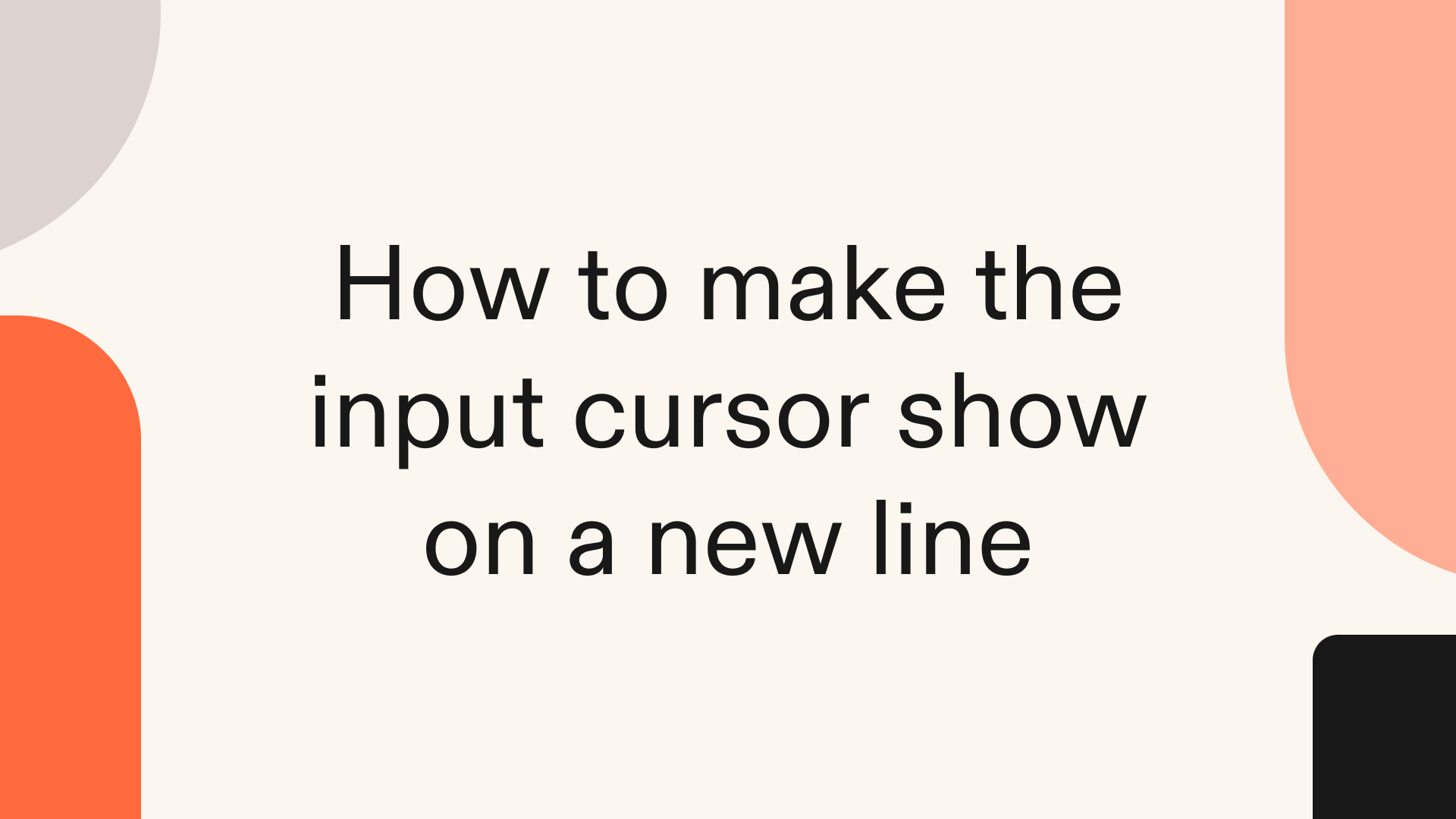 How to make the input cursor show on a new line in Python