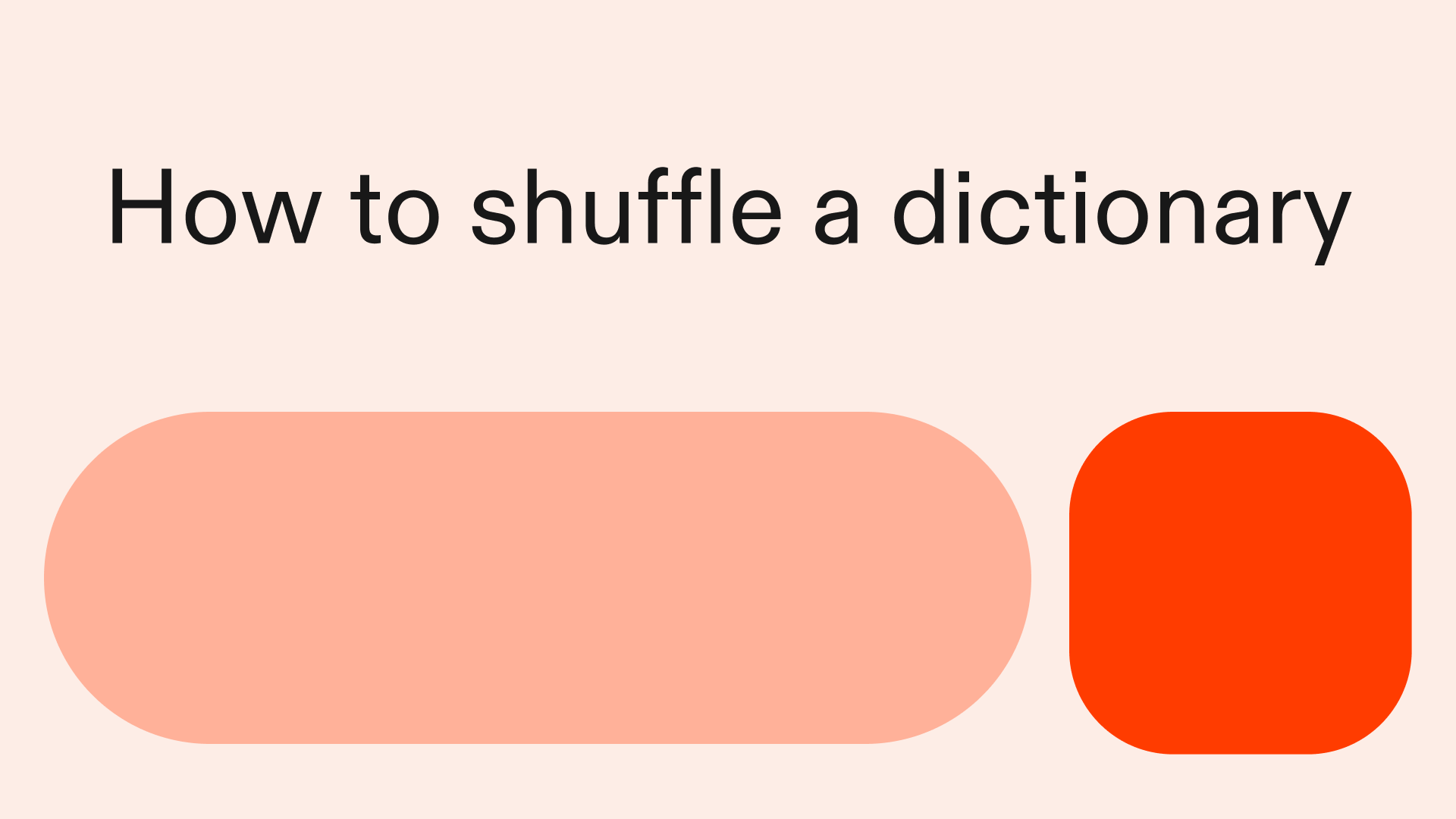 How to shuffle a dictionary in Python
