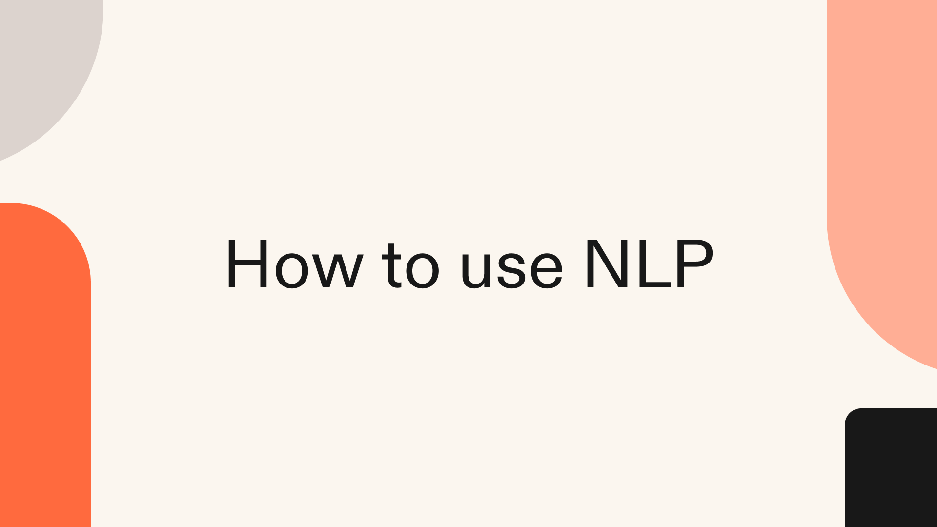 How to use NLP in Python