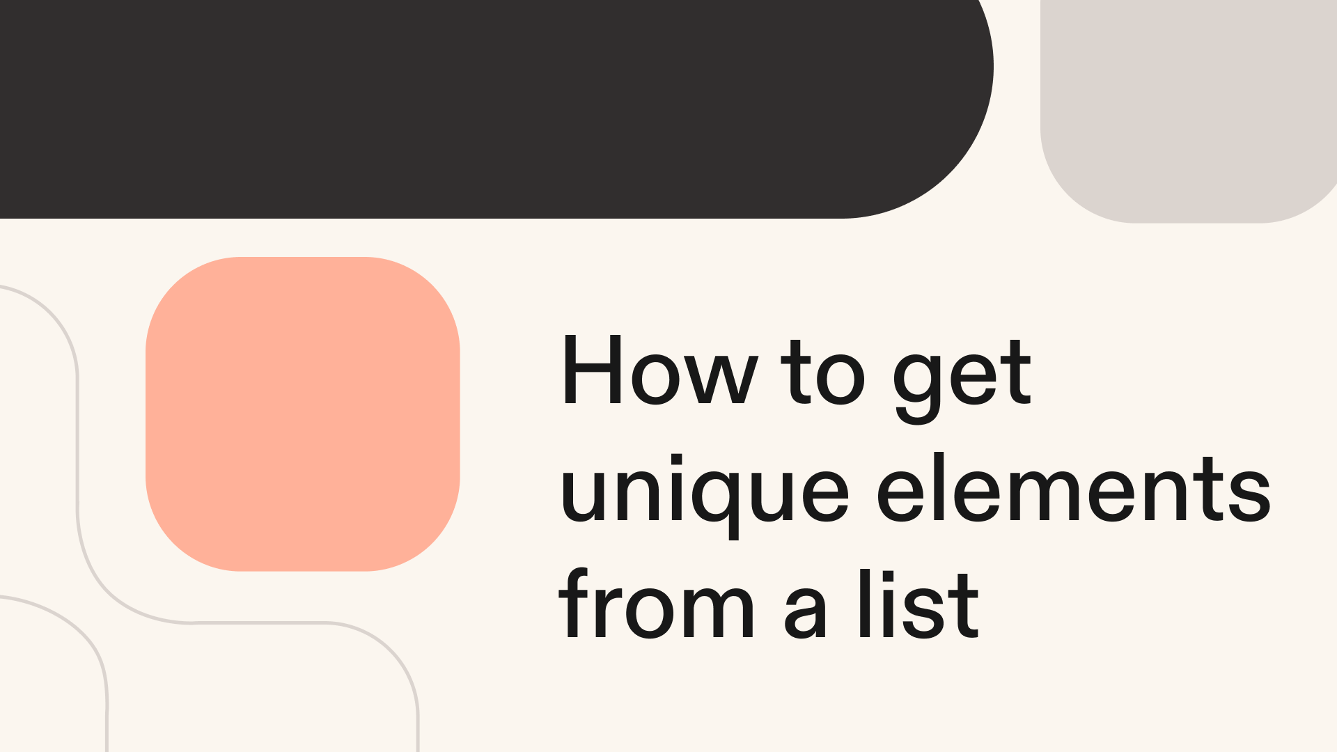 How to get unique elements from a list in Python