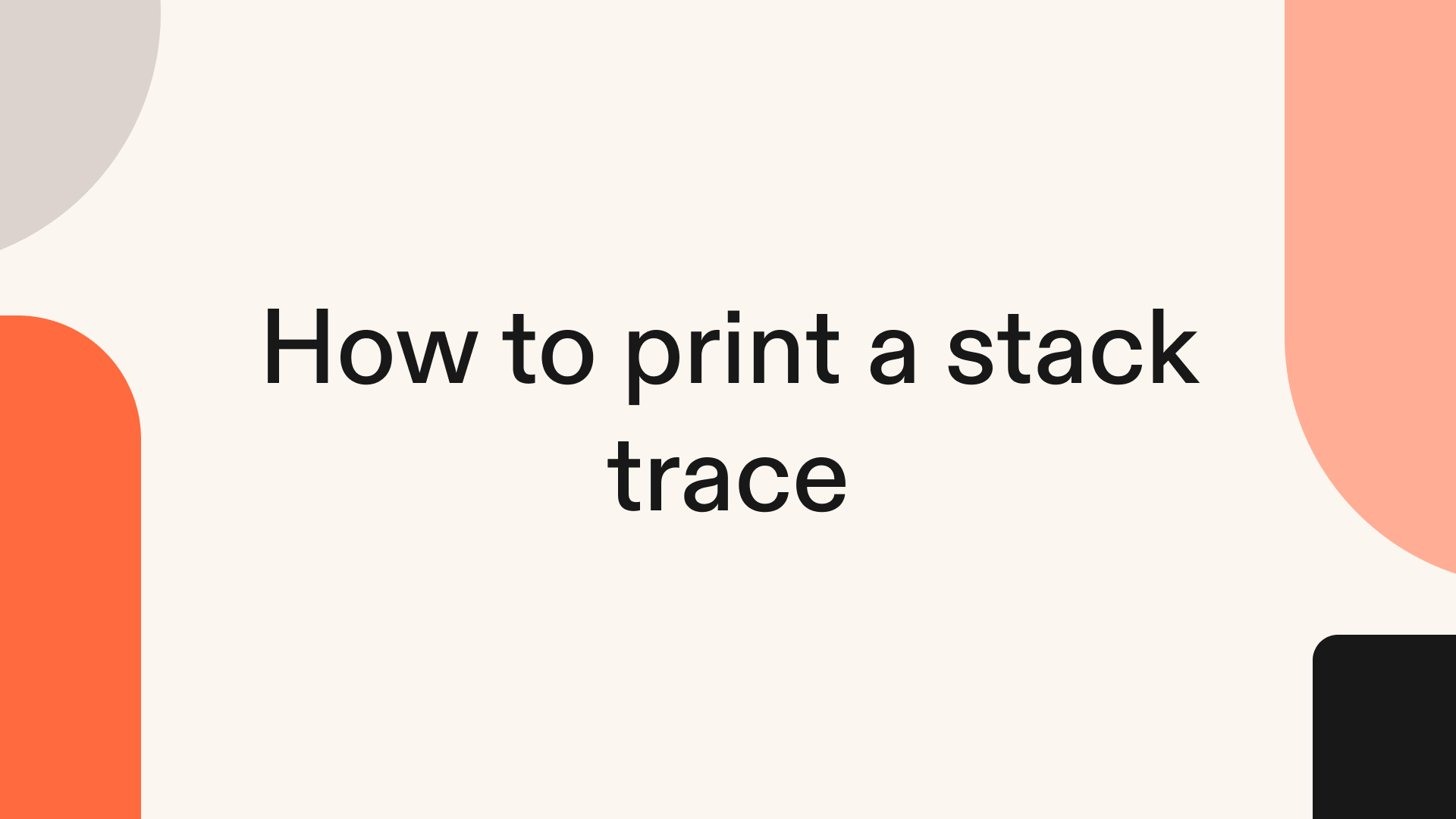 How to print a stack trace in Python