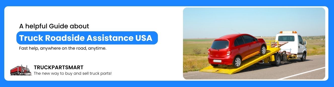 Red car being loaded onto a white roadside assistance truck on a rural road.
