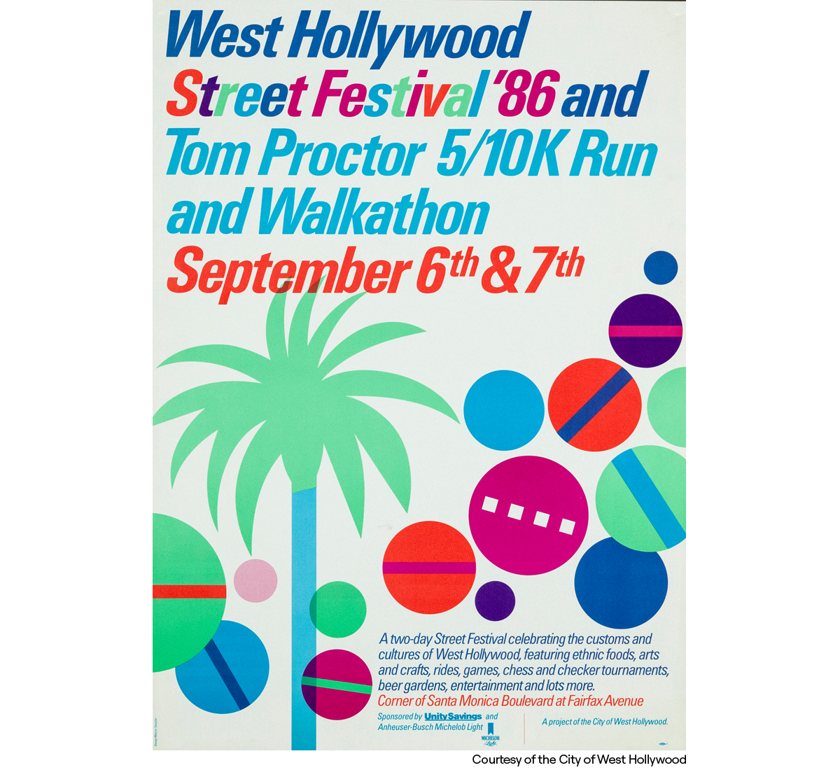 West Hollywood Street Festival '86 poster