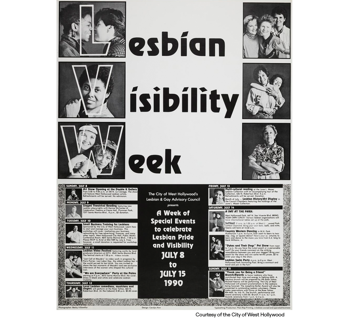 Lesbian Visibility Week 1990 poster 