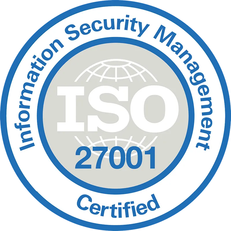 ISO 27001:2022 certification badge