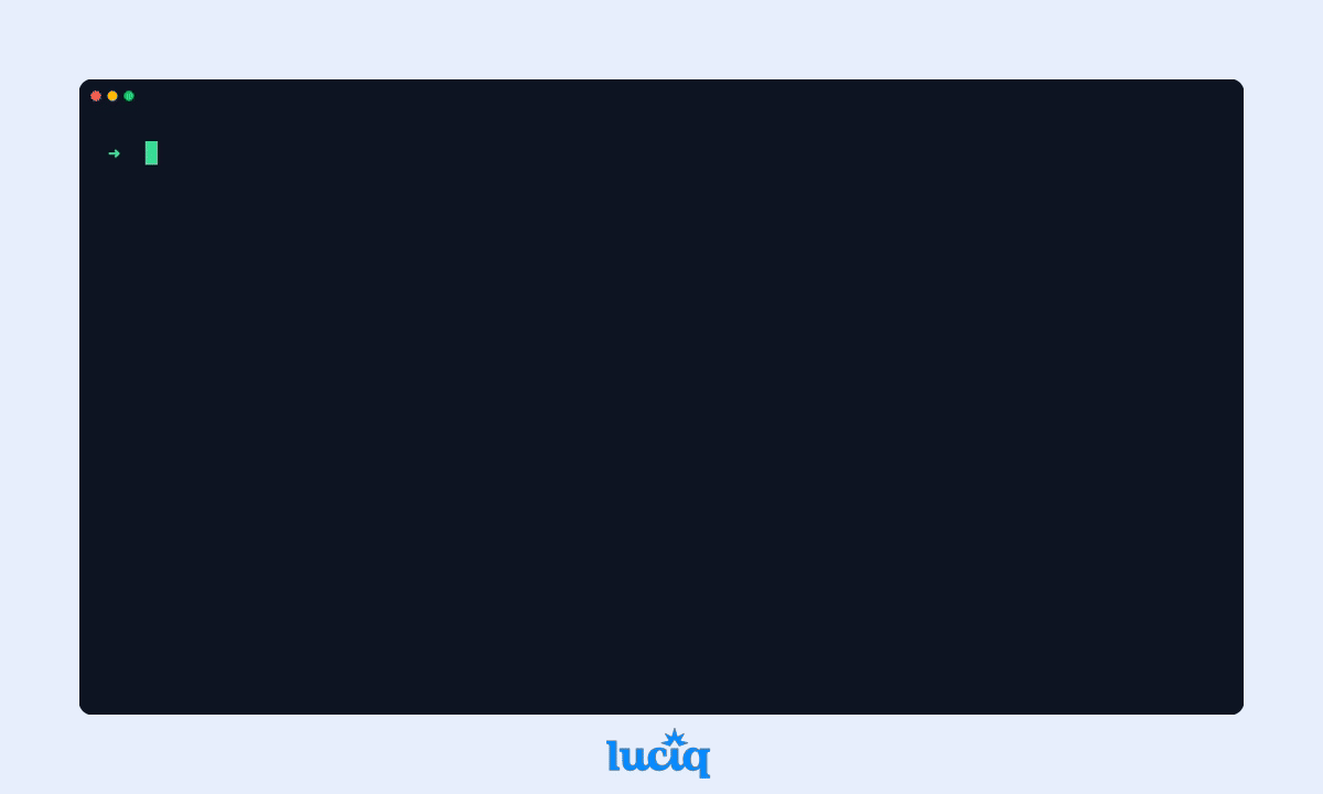 Luciq CLI terminal demo